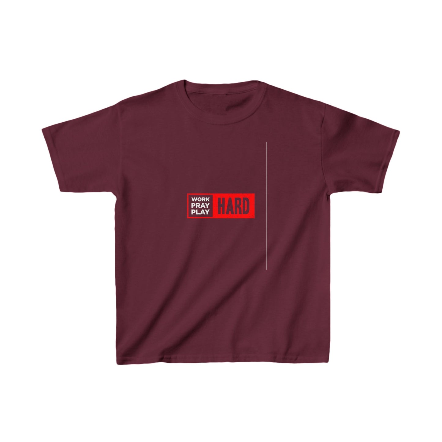 Work Hard Pray Hard Play Hard Kids Heavy Cotton™ Tee