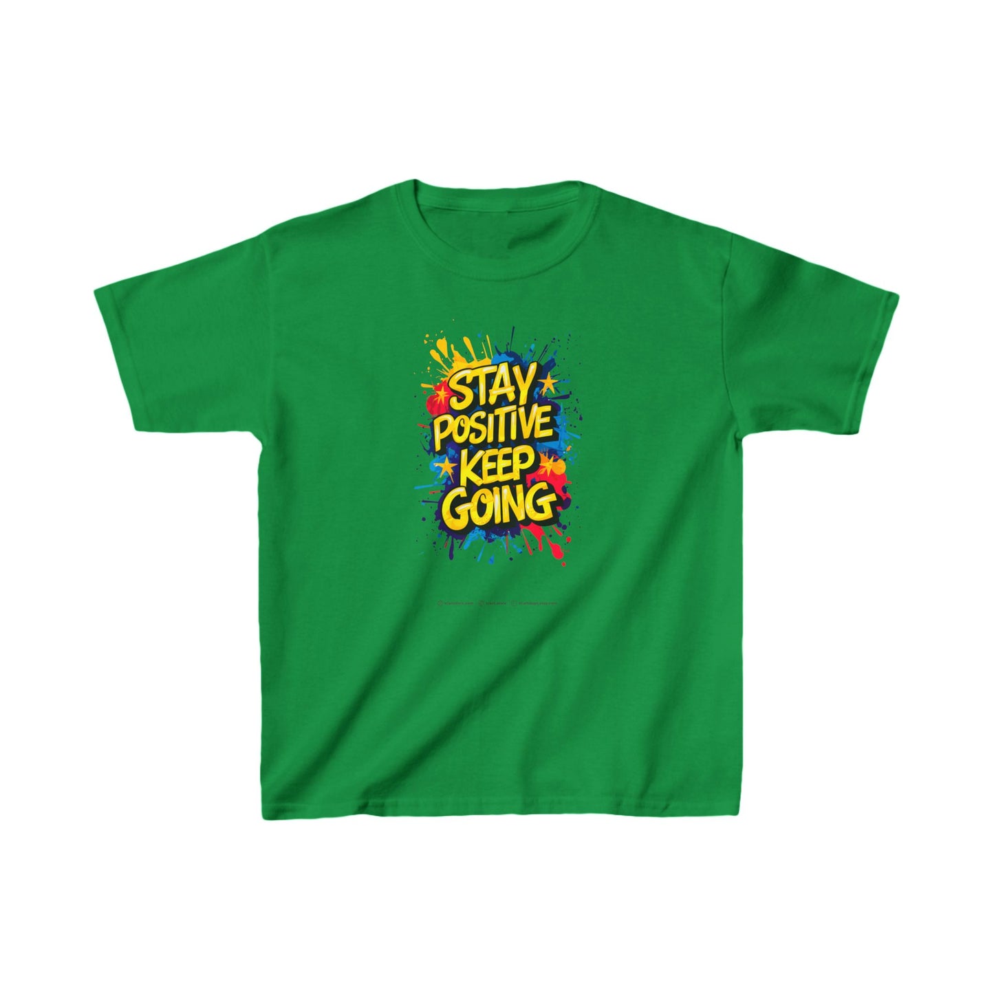 Stay Positive Keep Going Kids Heavy Cotton™ Tee