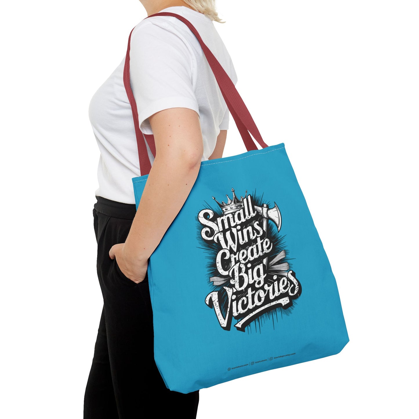 Small Wings Create Big Victories Tote Bag (AOP)