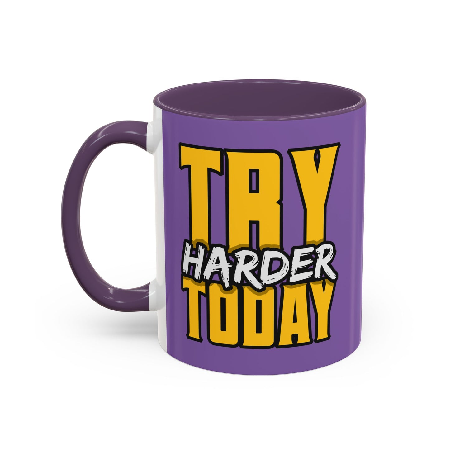 Try Harder Today Accent Coffee Mug (11, 15oz)