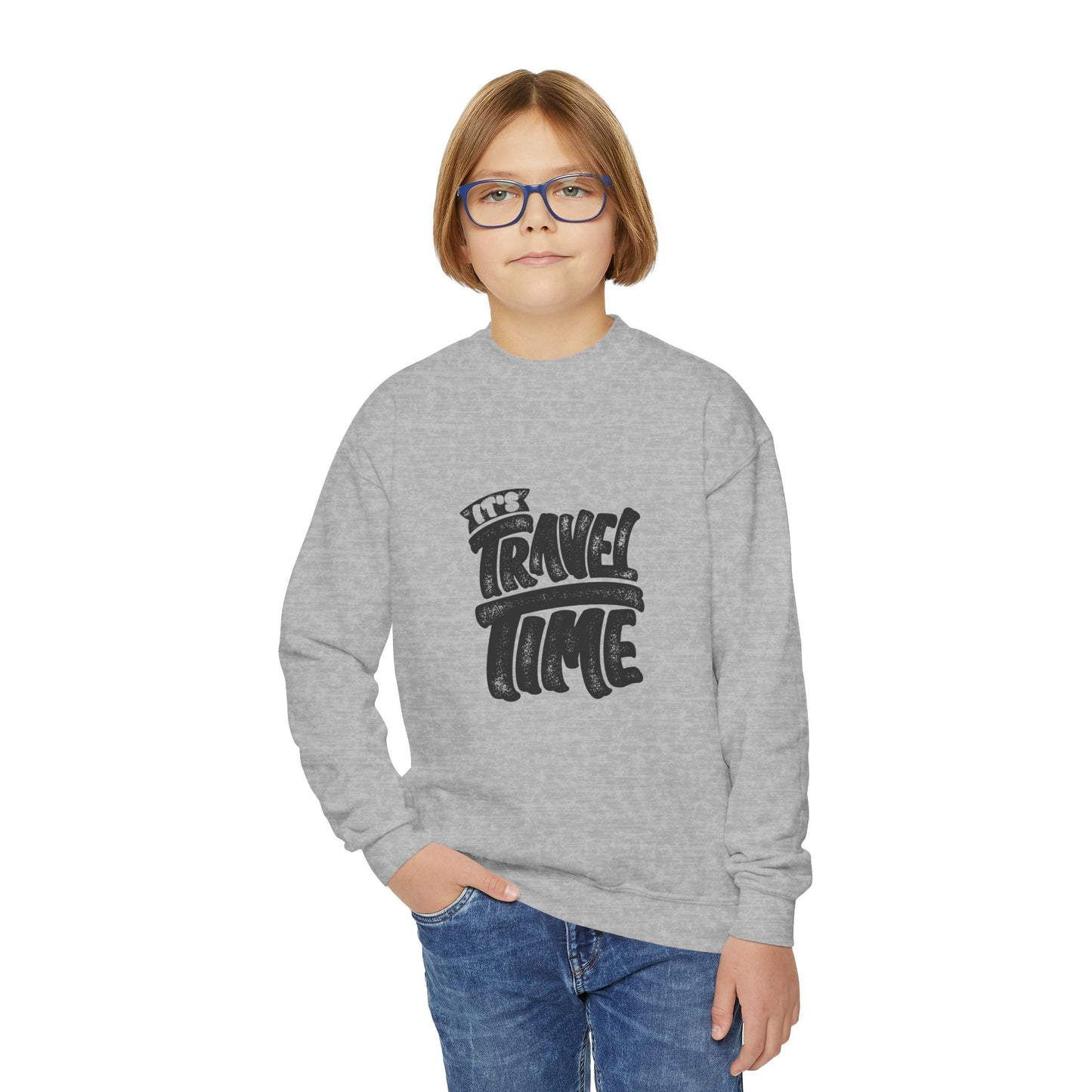 It's Travel Time Youth Crewneck Sweatshirt