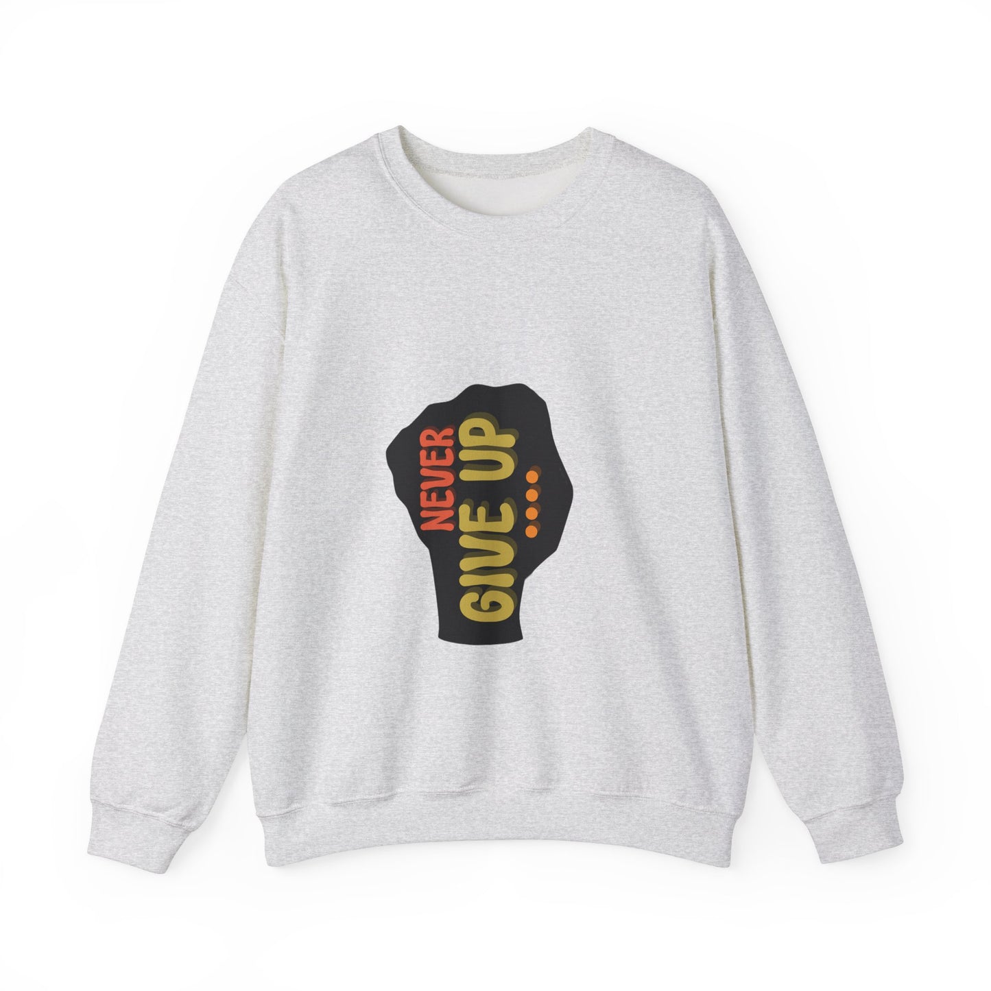 Never Give Up Unisex Heavy Blend™ Crewneck Sweatshirt