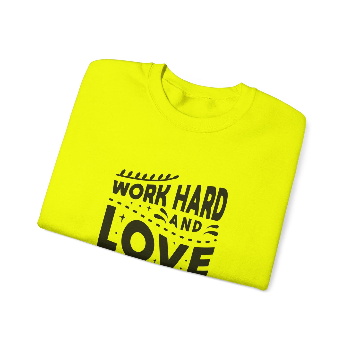 Work Hard And Love Your Passion Unisex Heavy Blend™ Crewneck Sweatshirt