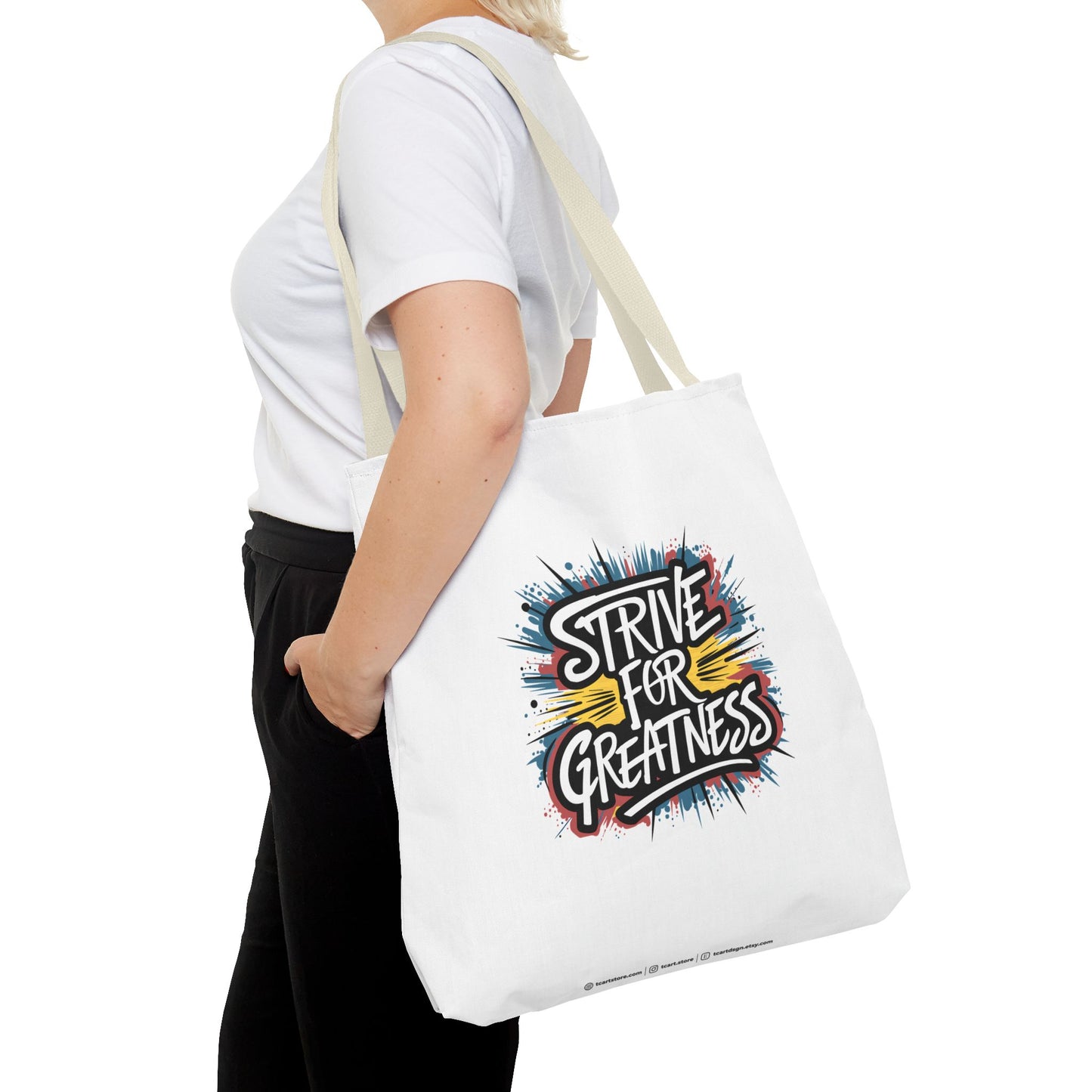 Strive For Greatness Tote Bag (AOP)