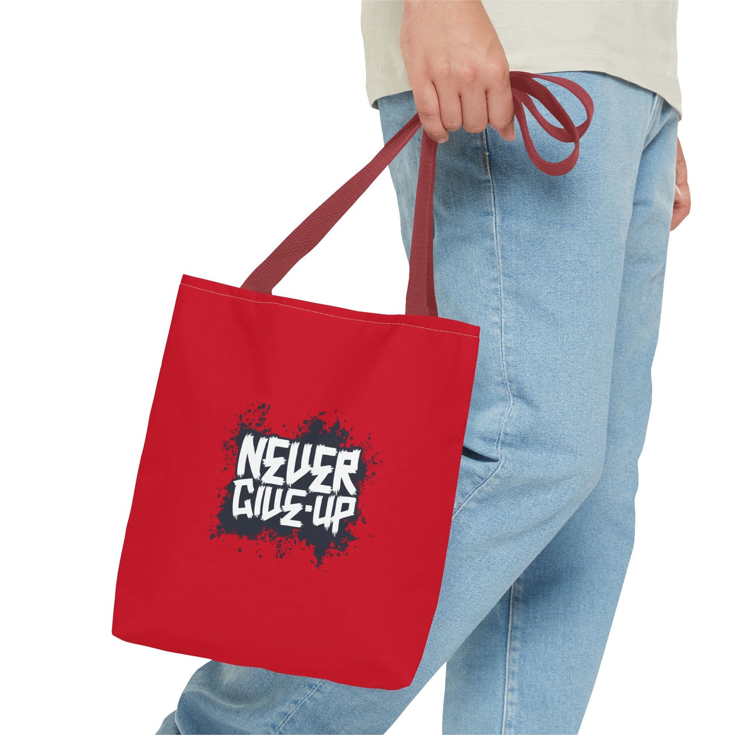 Never Give Up Tote Bag (AOP)