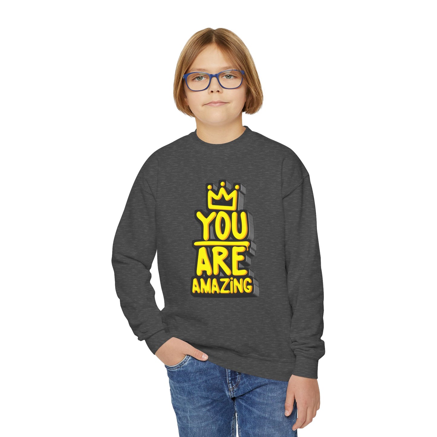 You Are Amazing Youth Crewneck Sweatshirt