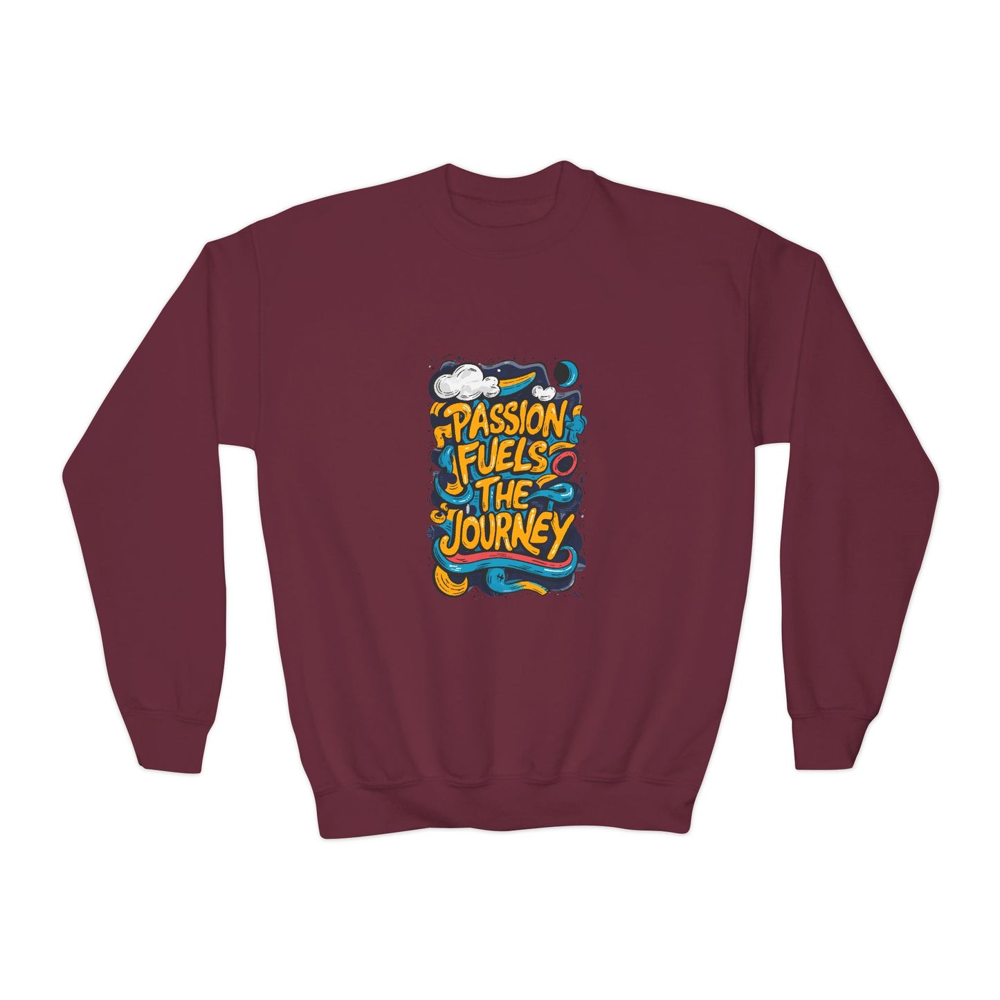 Passion Fuels The Journey Youth Crewneck Sweatshirt