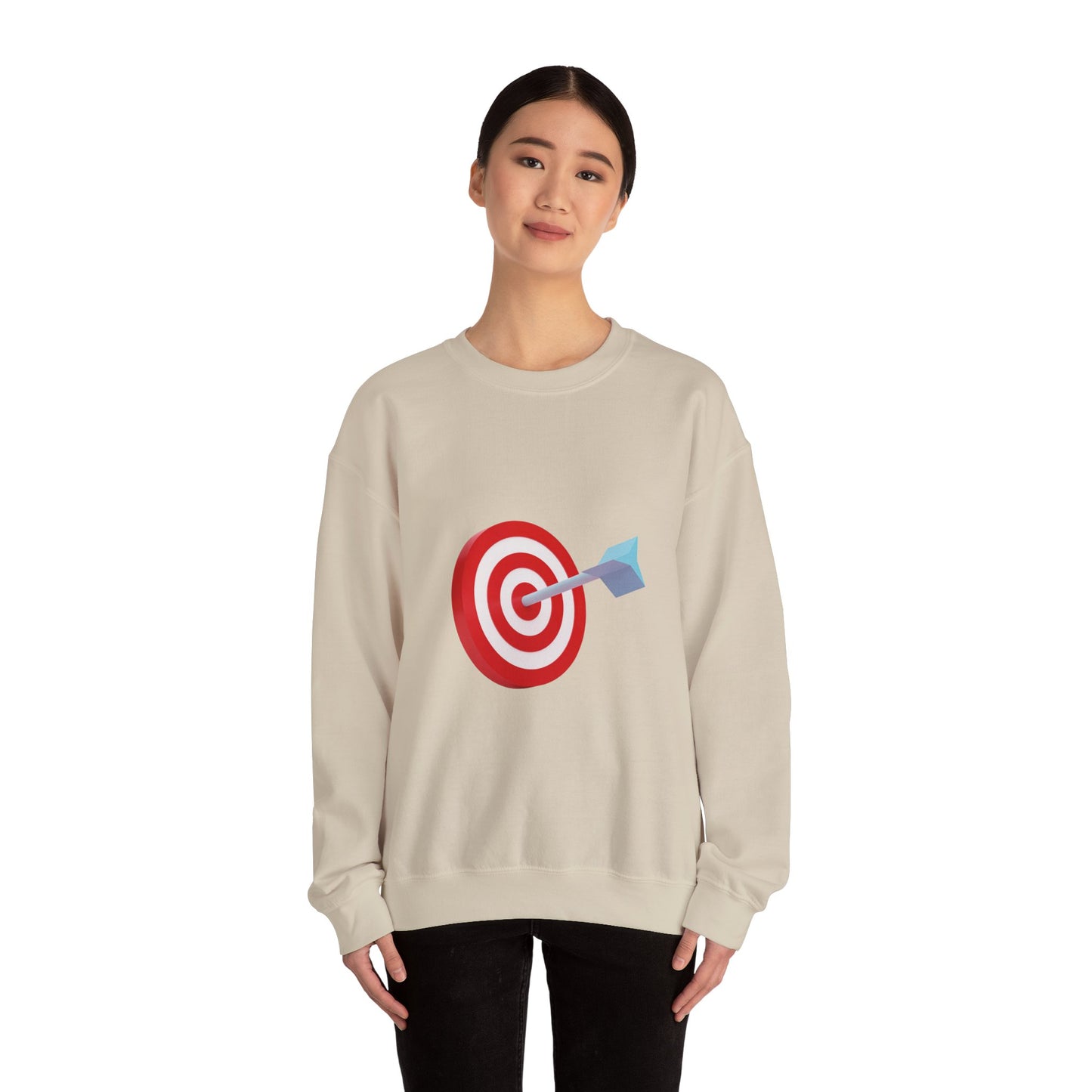 3d Render Arroe Hit The Center Of Target Or Goal Of Success Unisex Heavy Blend™ Crewneck Sweatshirt