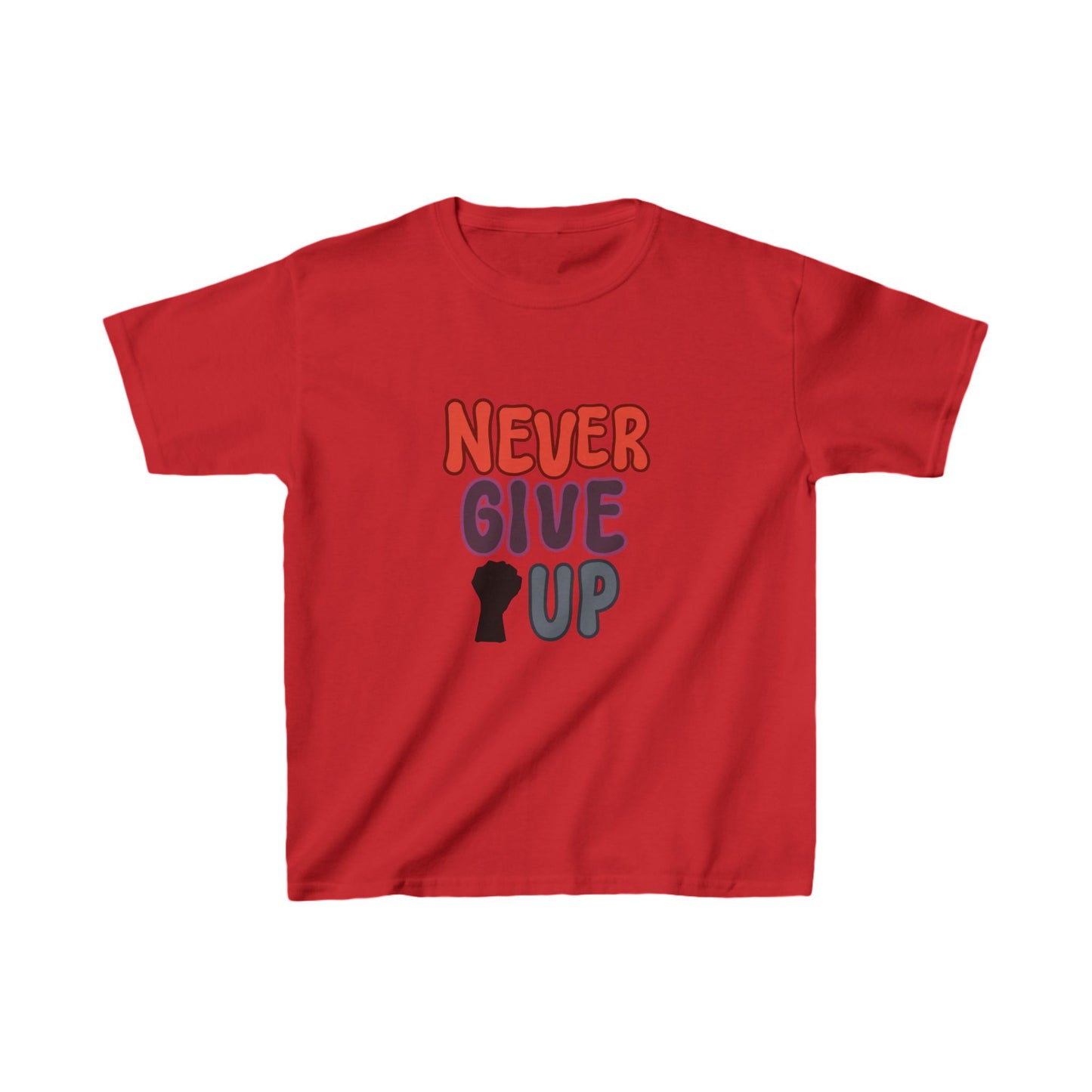 Never Give Up Kids Heavy Cotton™ Tee