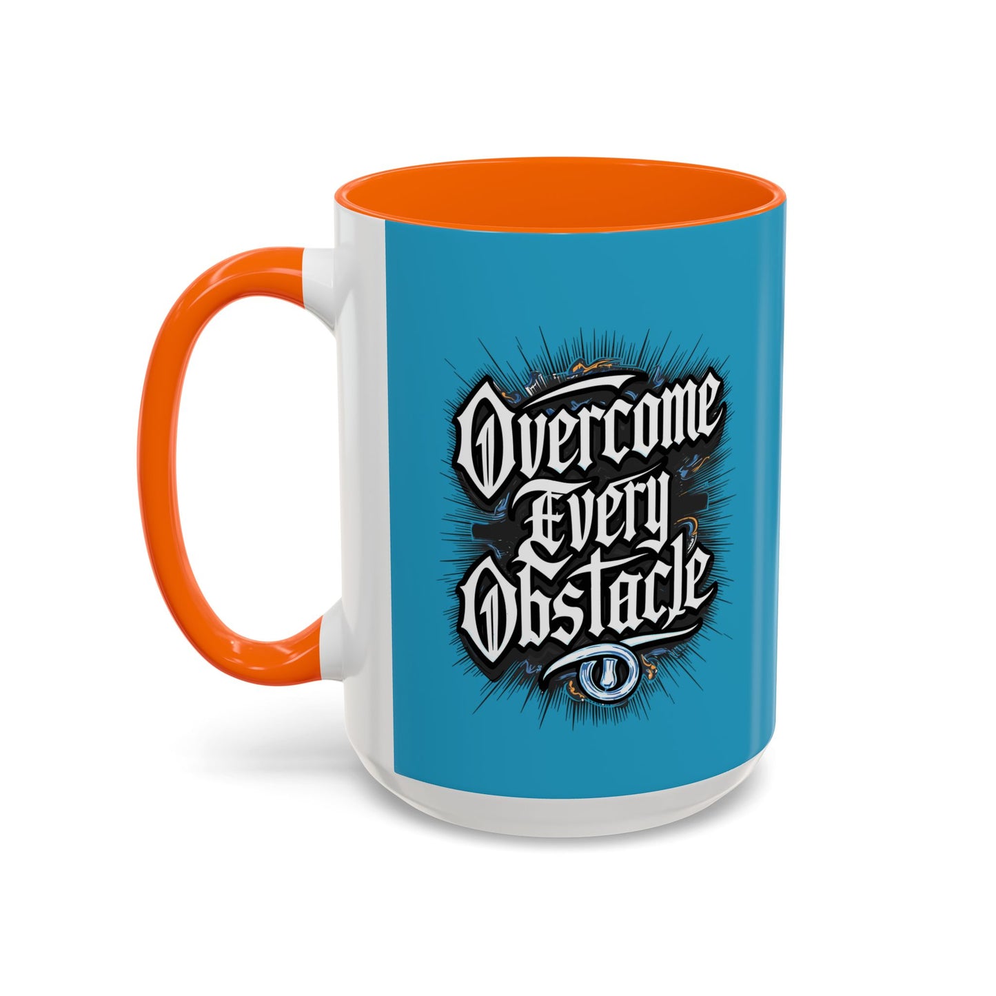 Overcome Every Obstacle Accent Coffee Mug (11, 15oz)