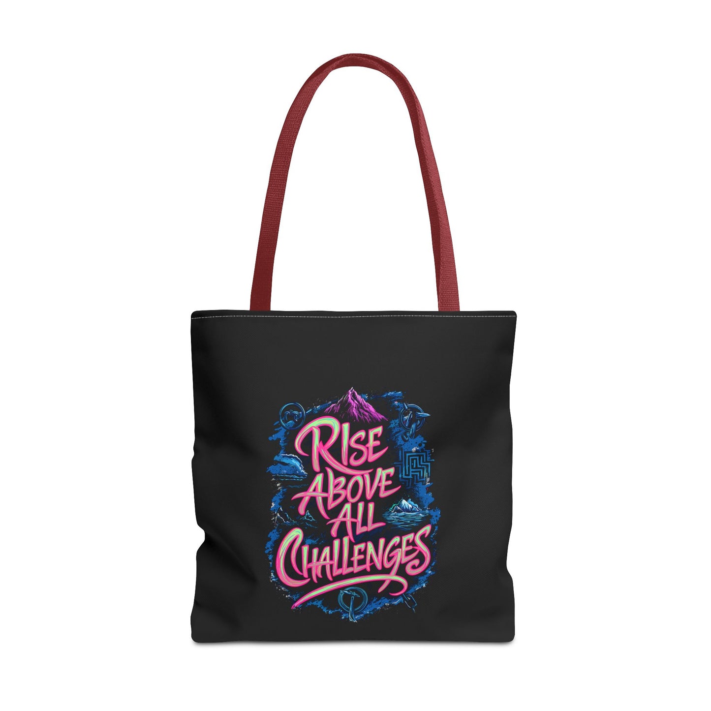 Rise Above All Challenges Tote Bag (AOP)