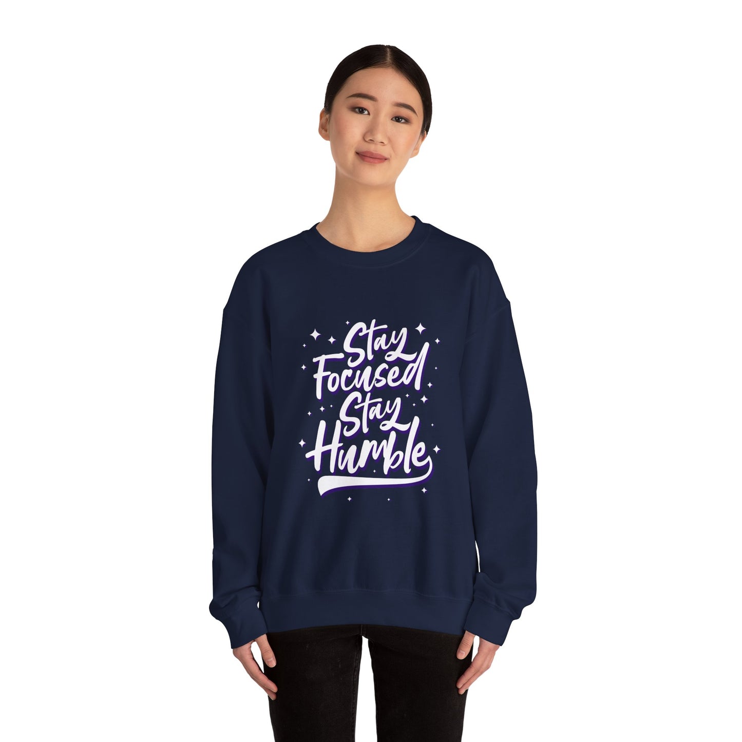 Stay Focused Stay Humble Unisex Heavy Blend™ Crewneck Sweatshirt