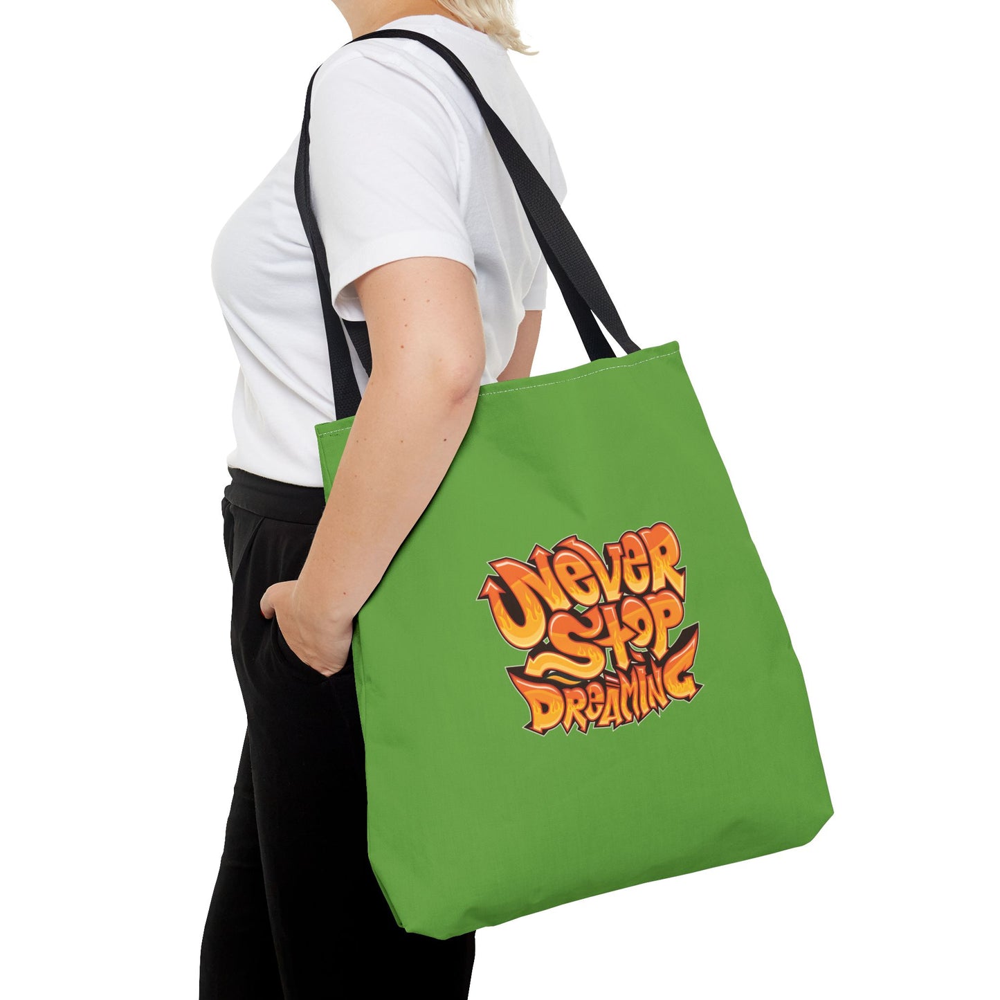 Never Stop Dreaming Tote Bag (AOP)