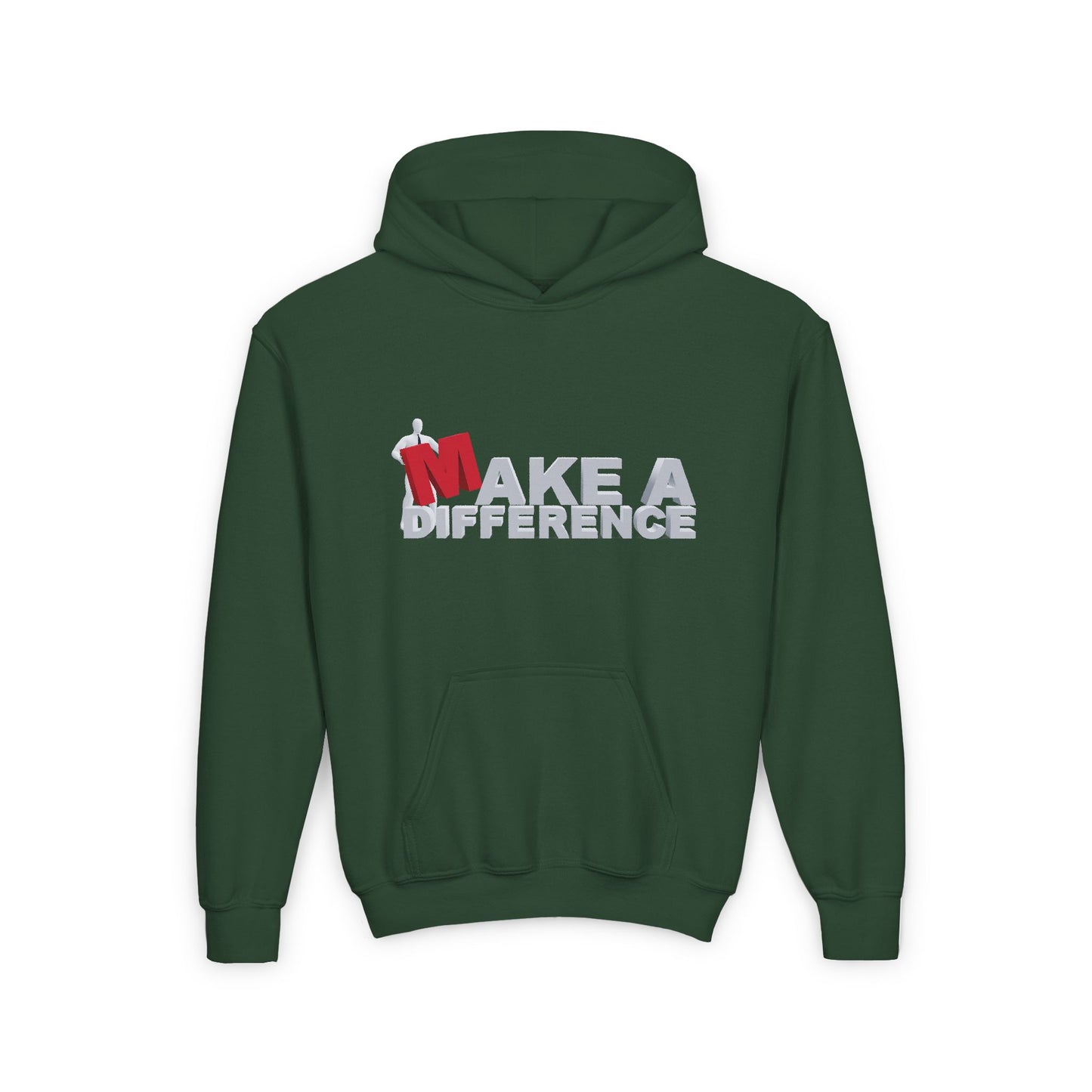 Make A Difference Youth Heavy Blend Hooded Sweatshirt