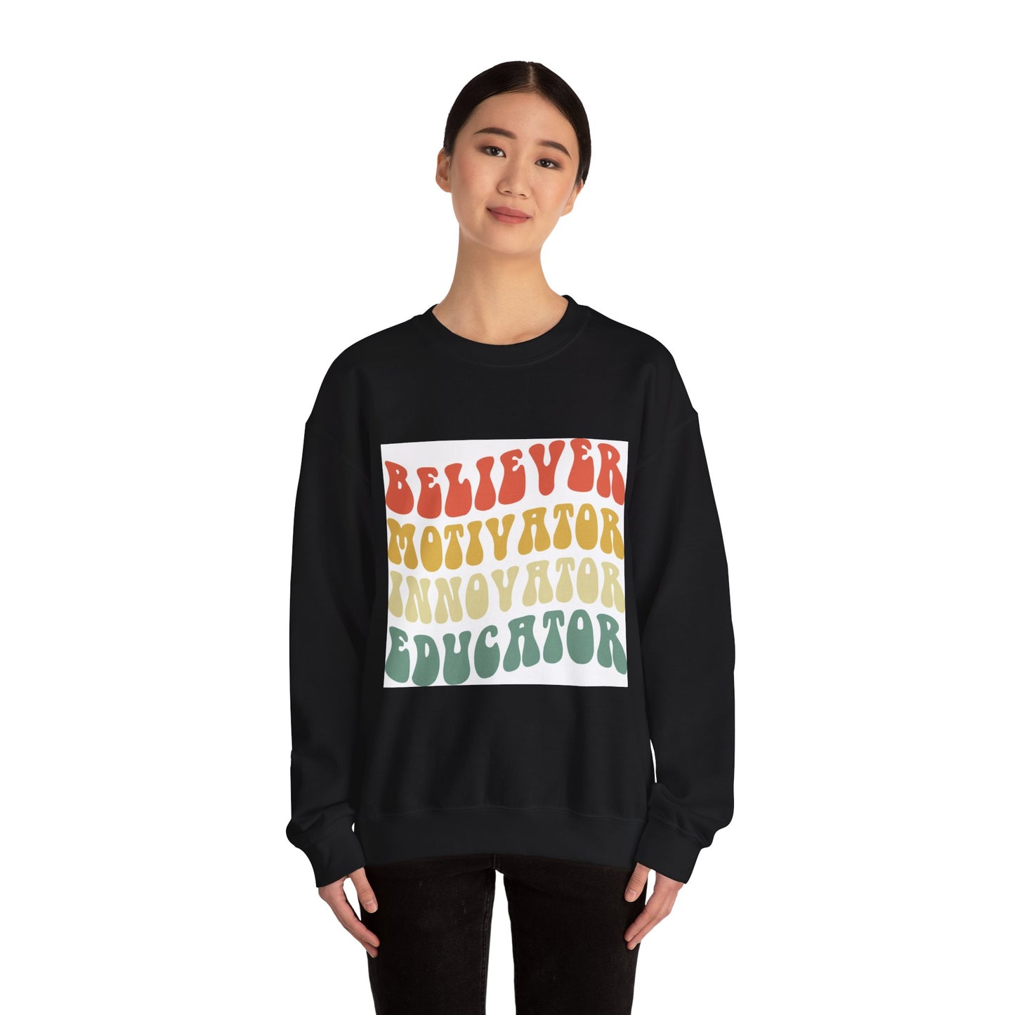 Believer Motivator Innovator Educator Unisex Heavy Blend™ Crewneck Sweatshirt