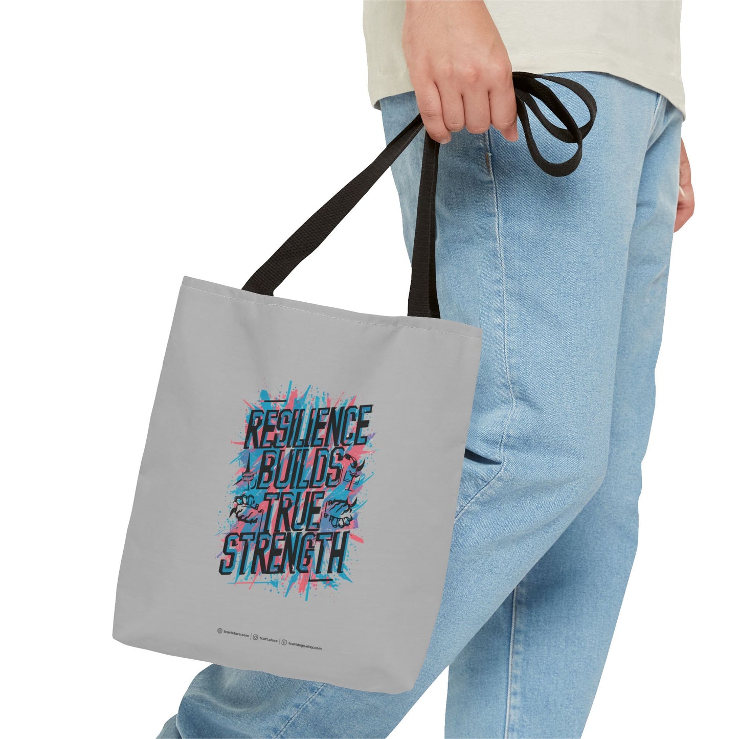 Resilience Builds True Strength Tote Bag (AOP)
