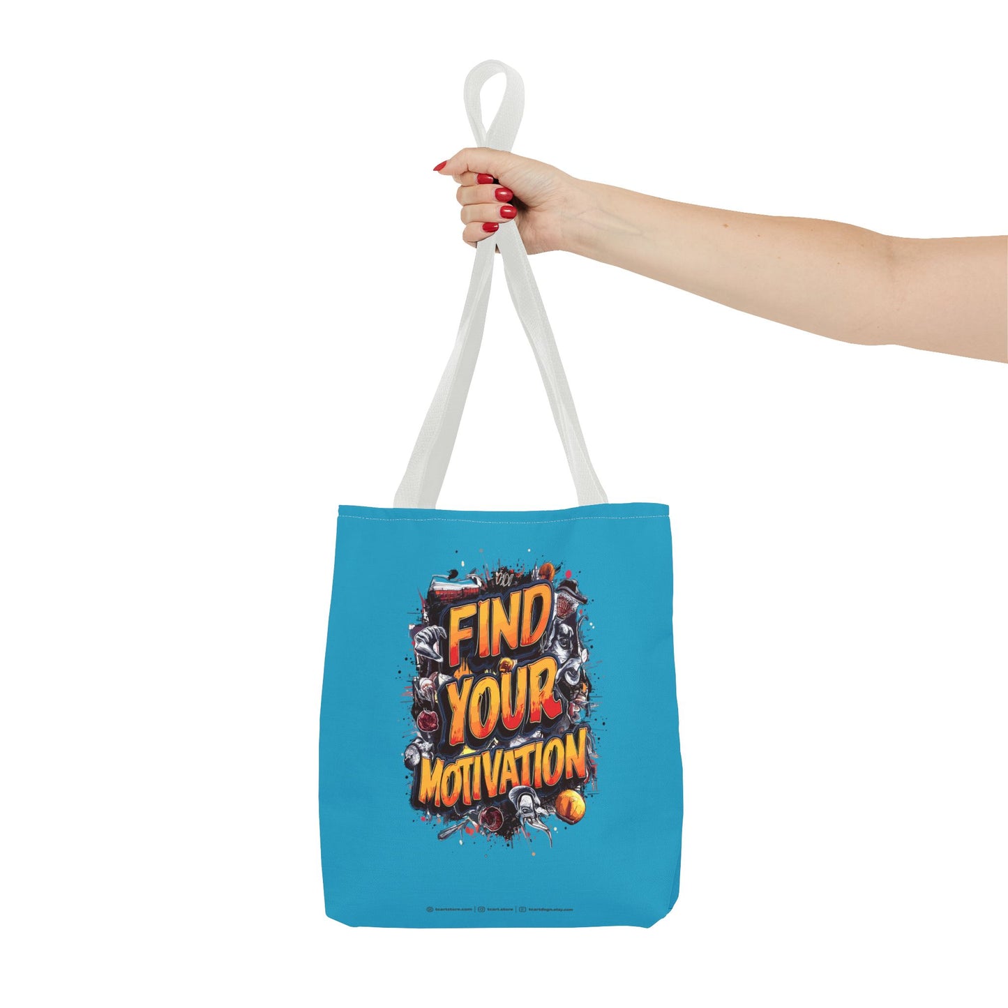 Find Your Motivation Tote Bag (AOP)