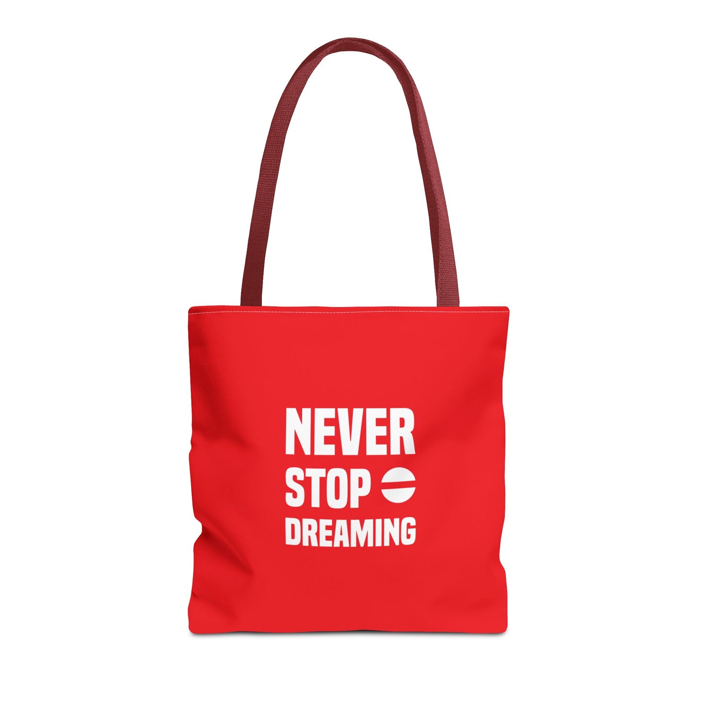 Never Stop Dreaming Tote Bag (AOP)