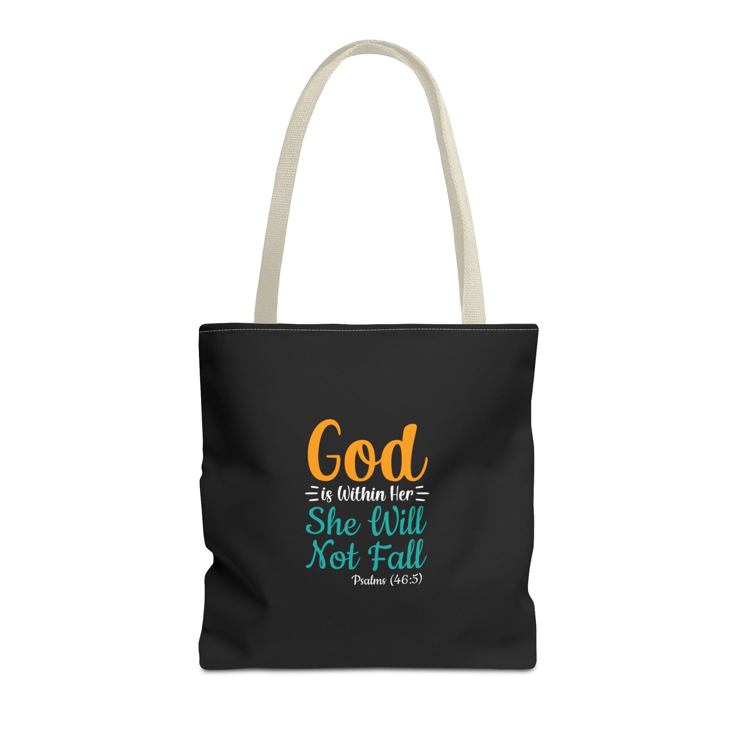God Is Within Her She Will Not Fall Tote Bag (AOP)