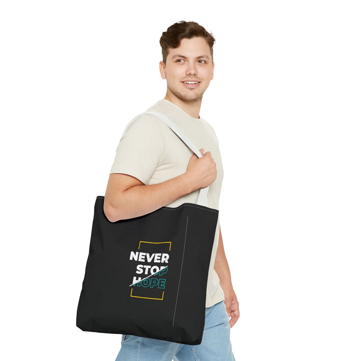 Never Stop Hope Tote Bag (AOP)