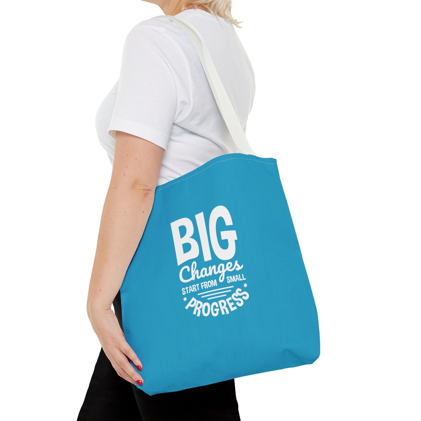 Big Changes Start From Small Progress Tote Bag (AOP)