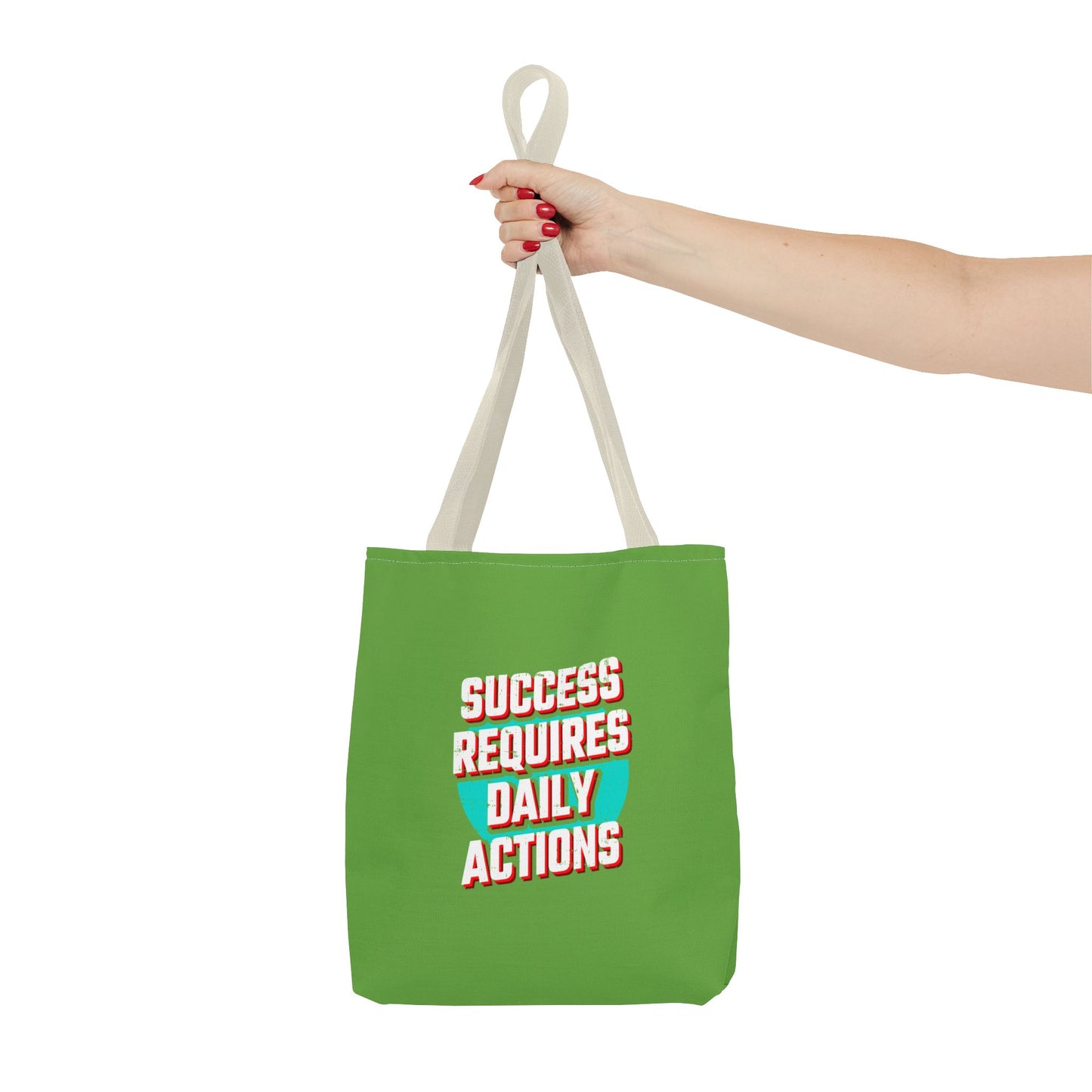 Success Requires Daily Actions Tote Bag (AOP)