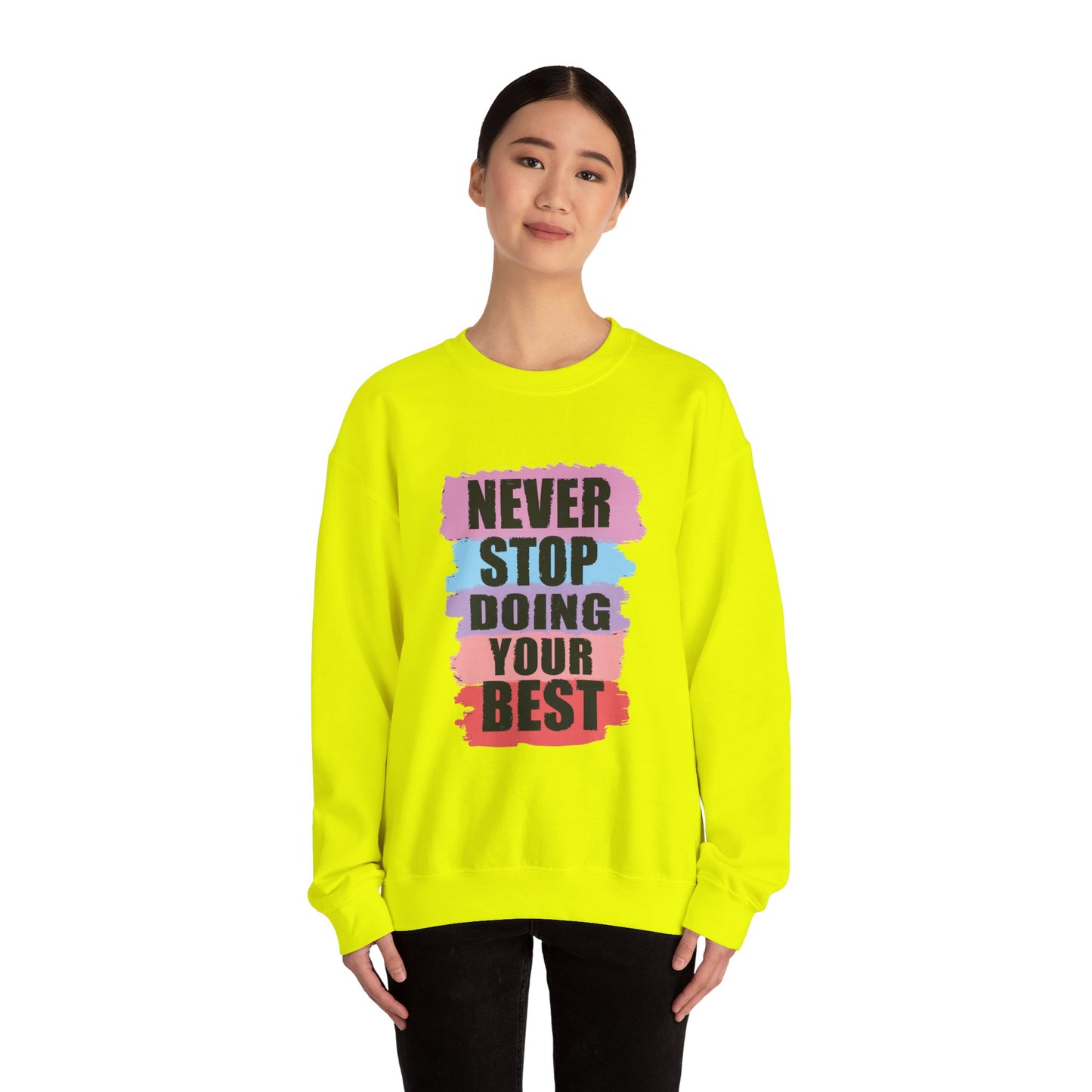 Never Stop Doing Your Best Unisex Heavy Blend™ Crewneck Sweatshirt