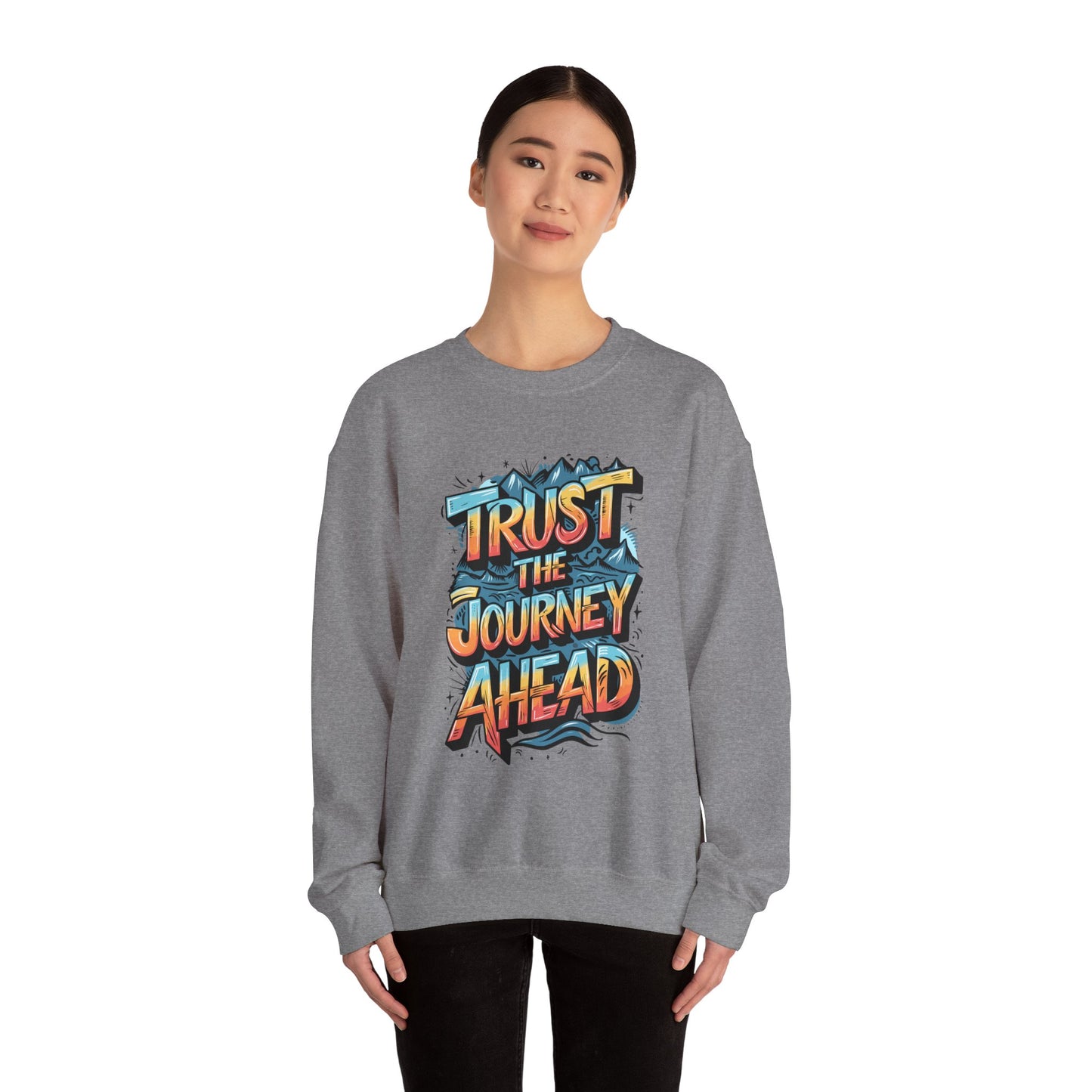 Trust The Journey Ahead Unisex Heavy Blend™ Crewneck Sweatshirt