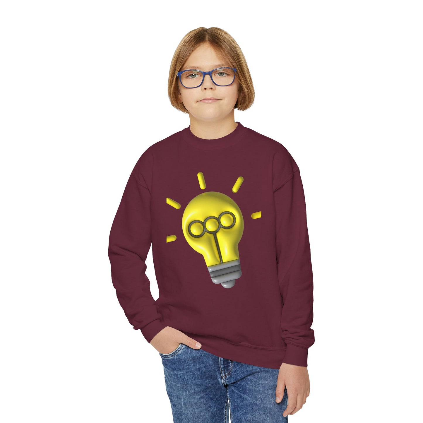 Light Bulb Youth Crewneck Sweatshirt