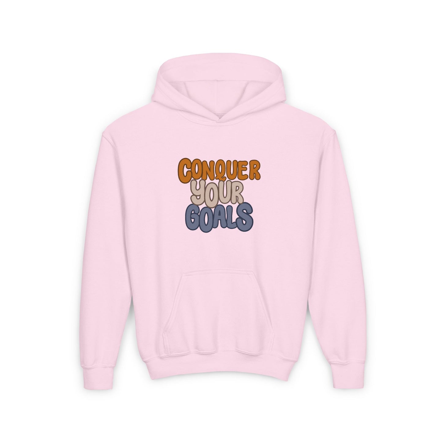 Conquer Your Goals Youth Heavy Blend Hooded Sweatshirt