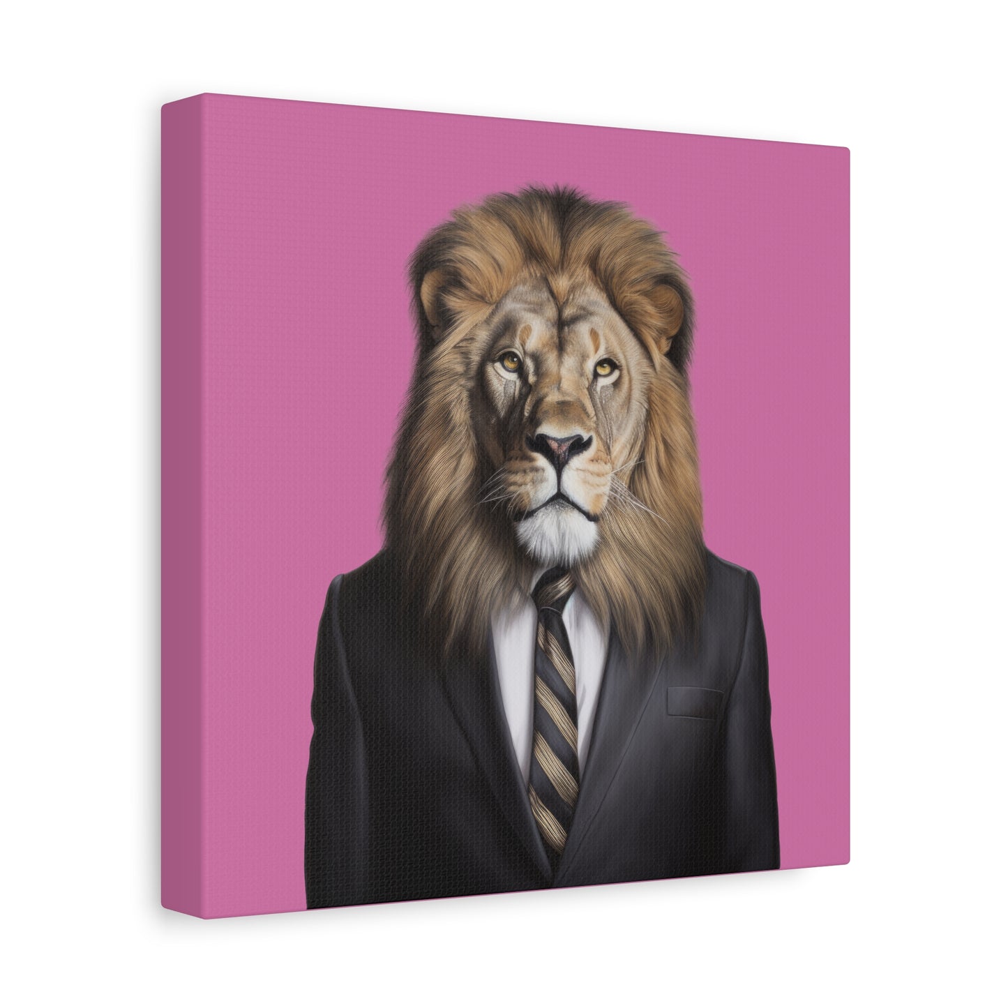 Lion Business Person Matte Canvas, Stretched, 1.25"