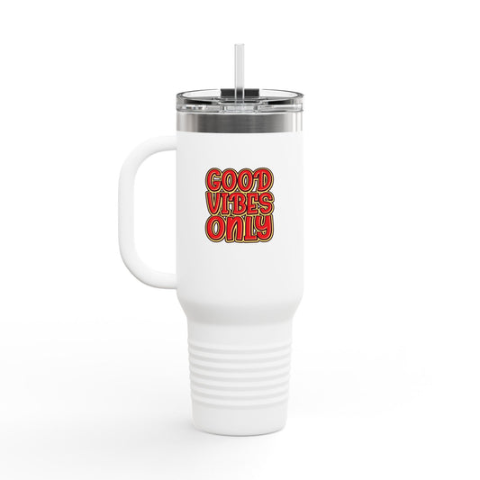 Good Vibes Only Insulated Travel Mug, 40oz