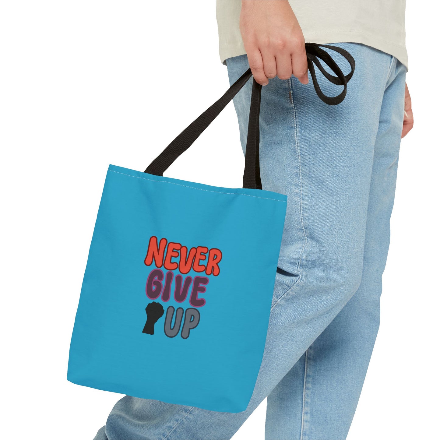 Never Give Up Tote Bag (AOP)