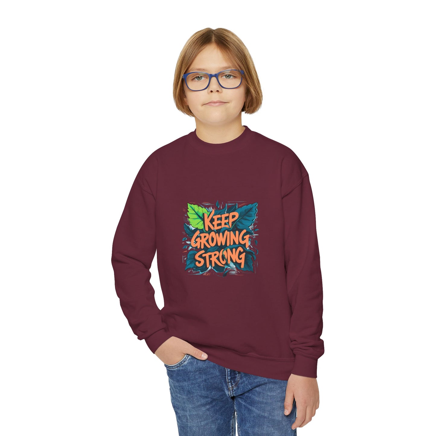 Keep Growing Strong Youth Crewneck Sweatshirt