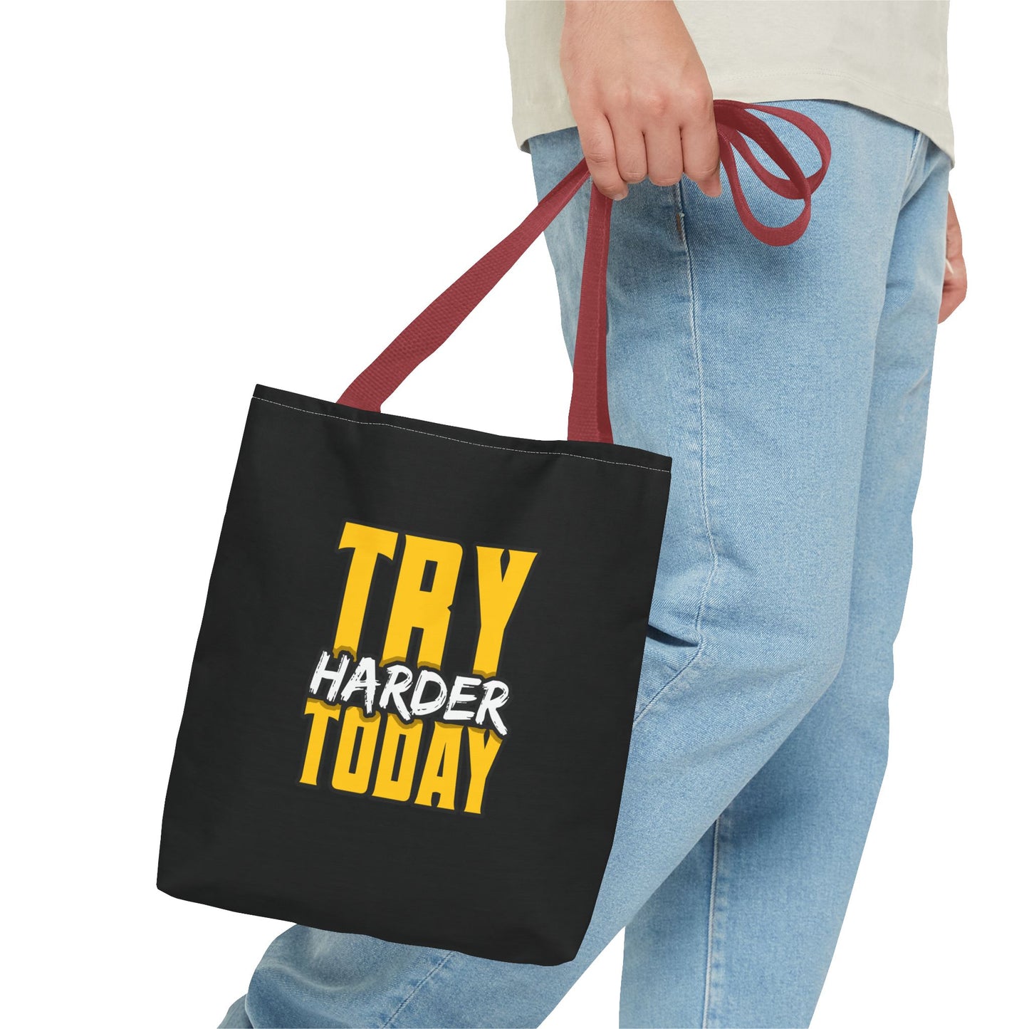 Try Harder Today Tote Bag (AOP)