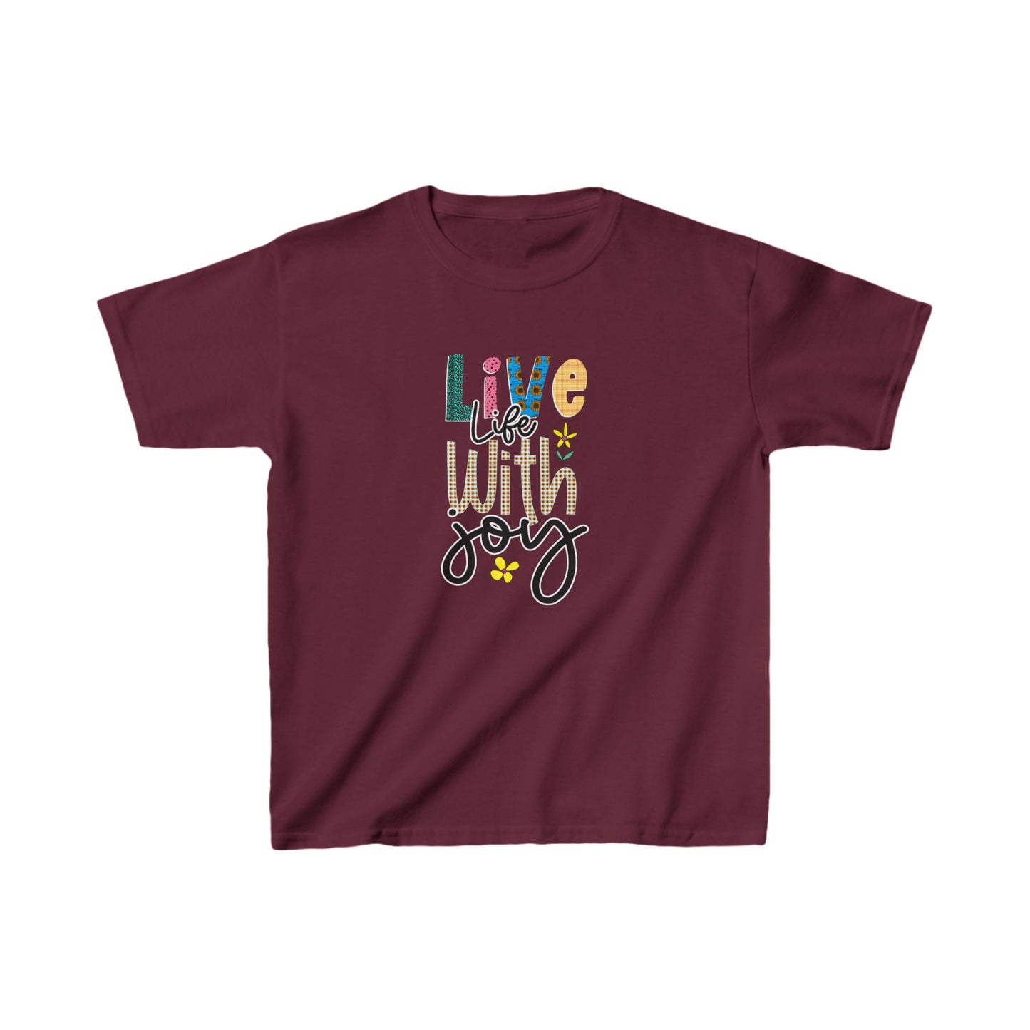 Live Life With Joy Kids Heavy Cotton™ Tee