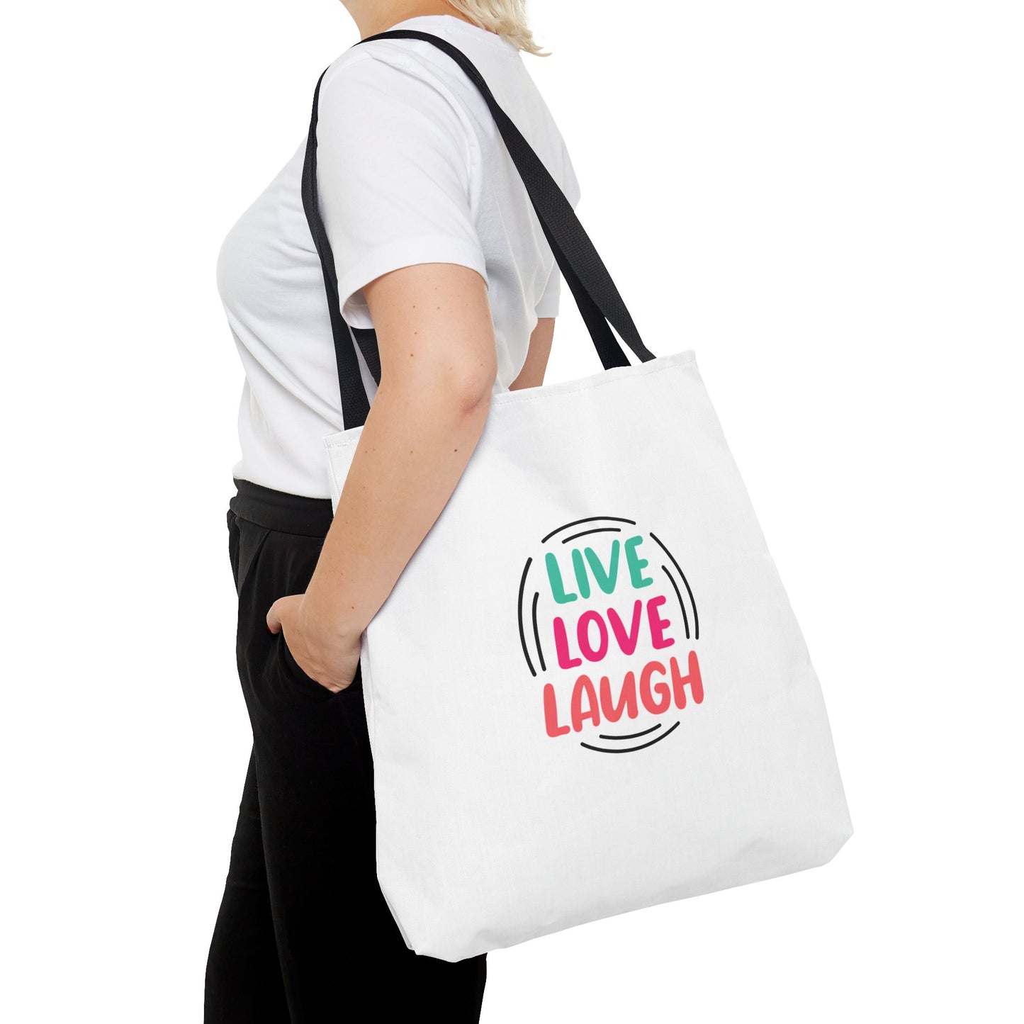 Live Love Laugh Tote Bag (AOP)