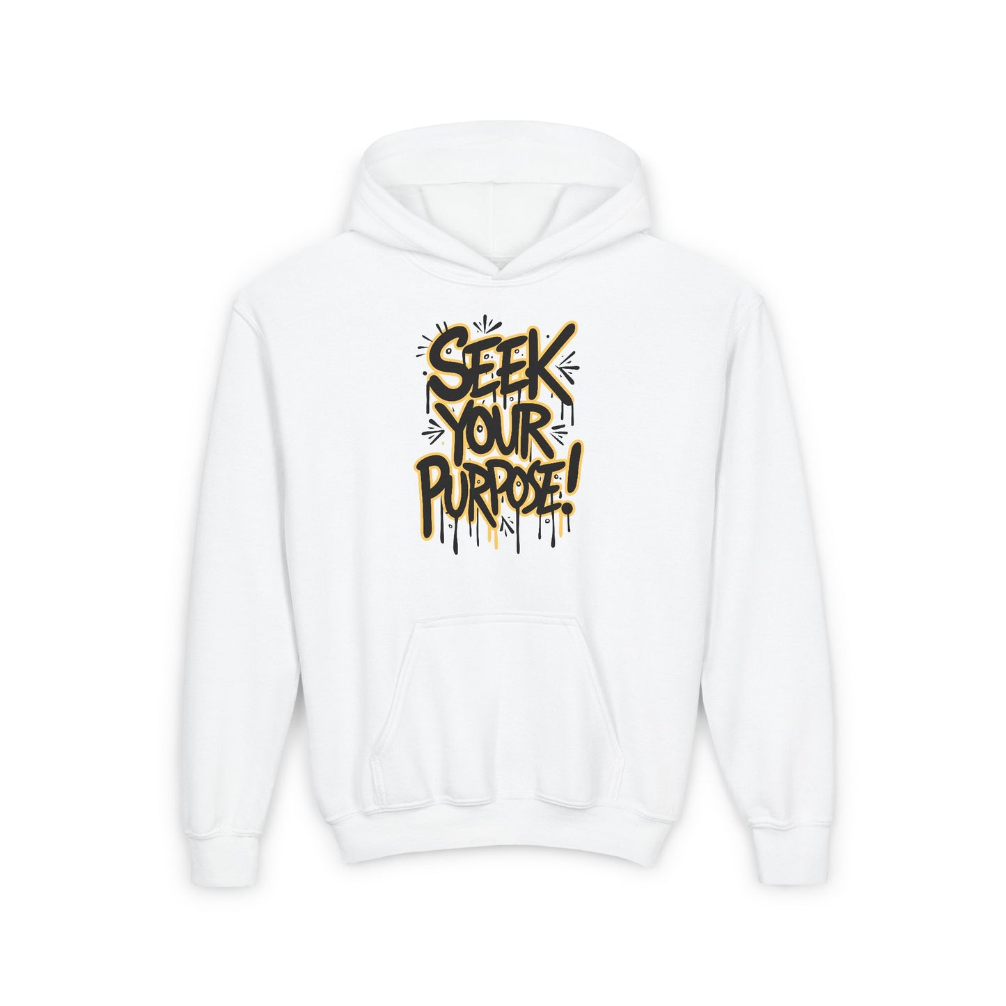 Seek Your Purpose! Youth Heavy Blend Hooded Sweatshirt