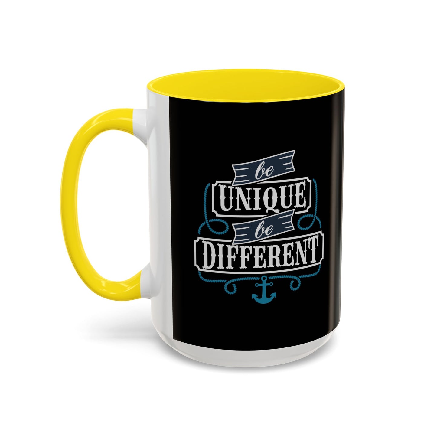 Be Unique Be Different Accent Coffee Mug (11, 15oz)