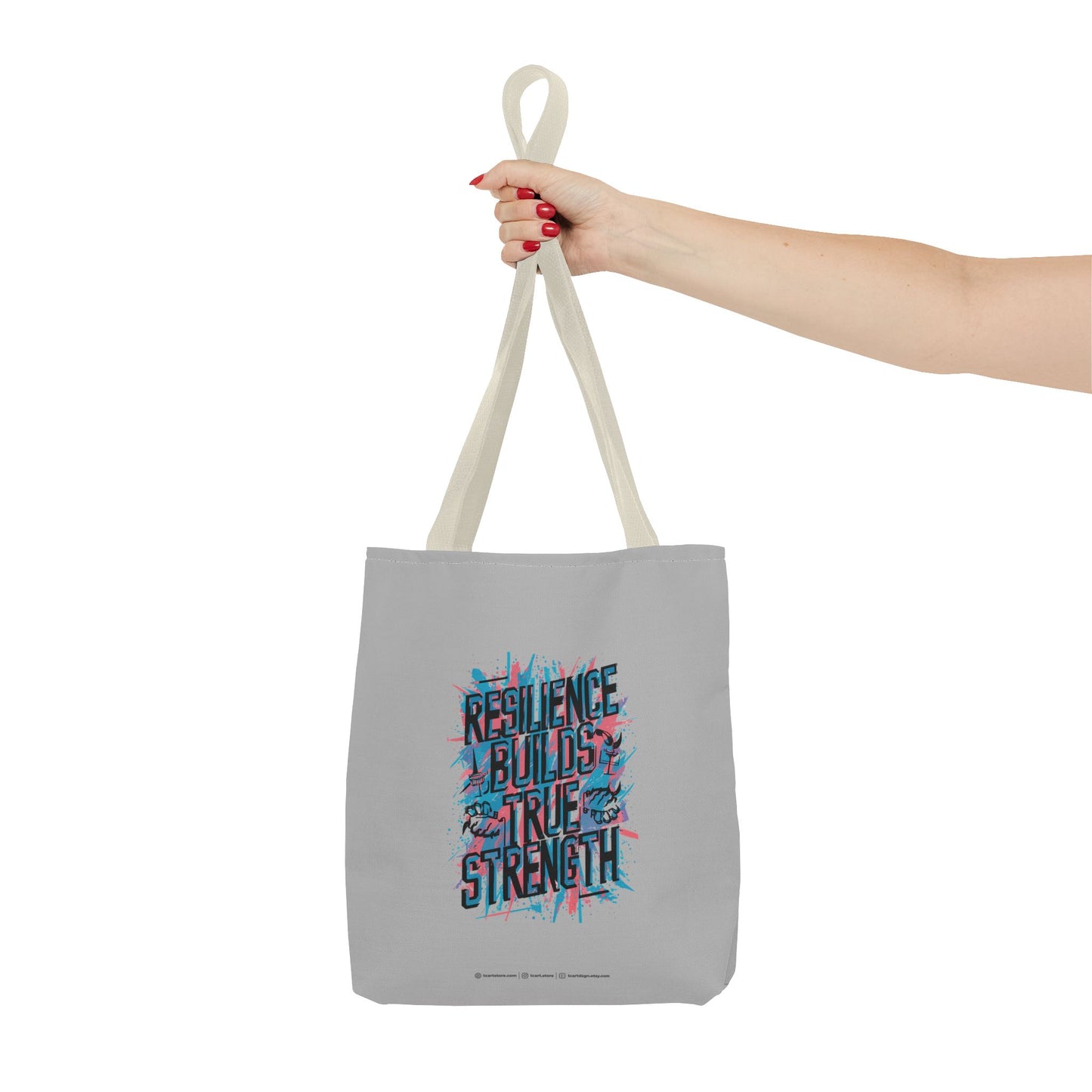 Resilience Builds True Strength Tote Bag (AOP)