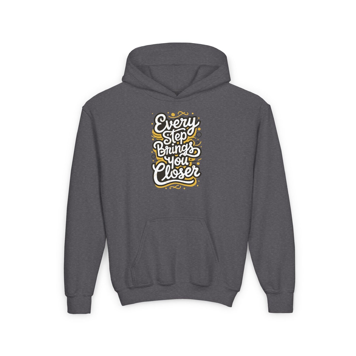 Every Step Brings You Closer Youth Heavy Blend Hooded Sweatshirt