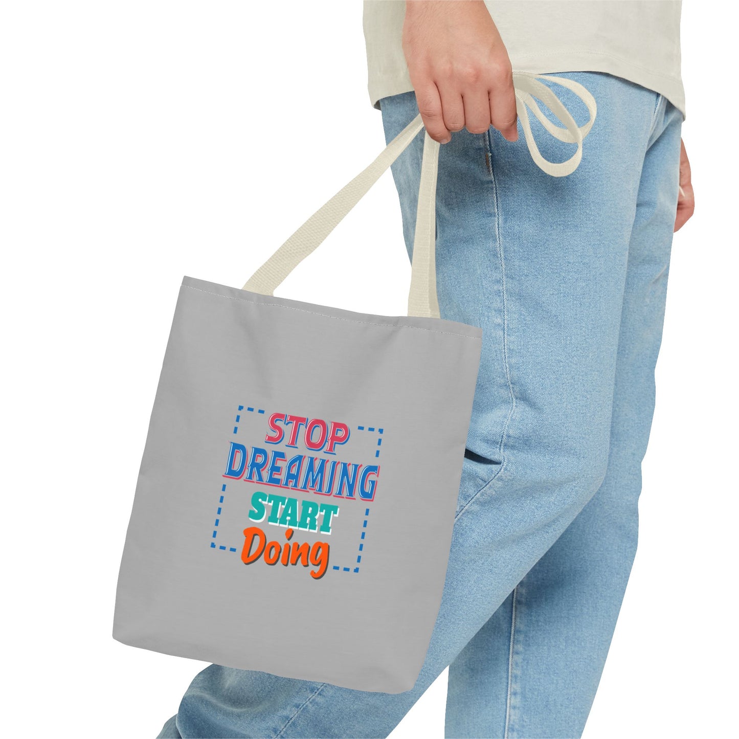 Stop Dreaming Start Doing Tote Bag (AOP)