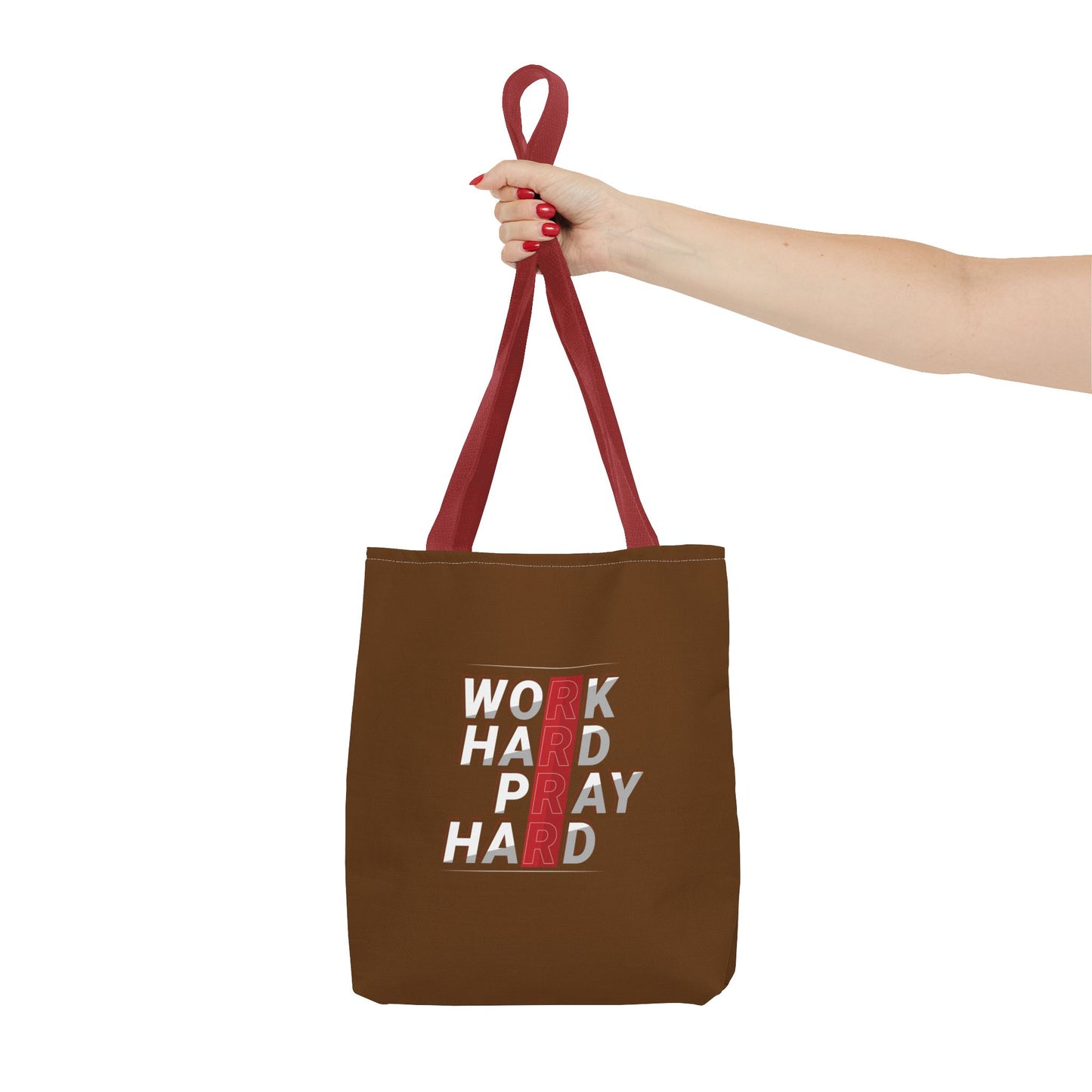 Work Hard Pray Hard Tote Bag (AOP)