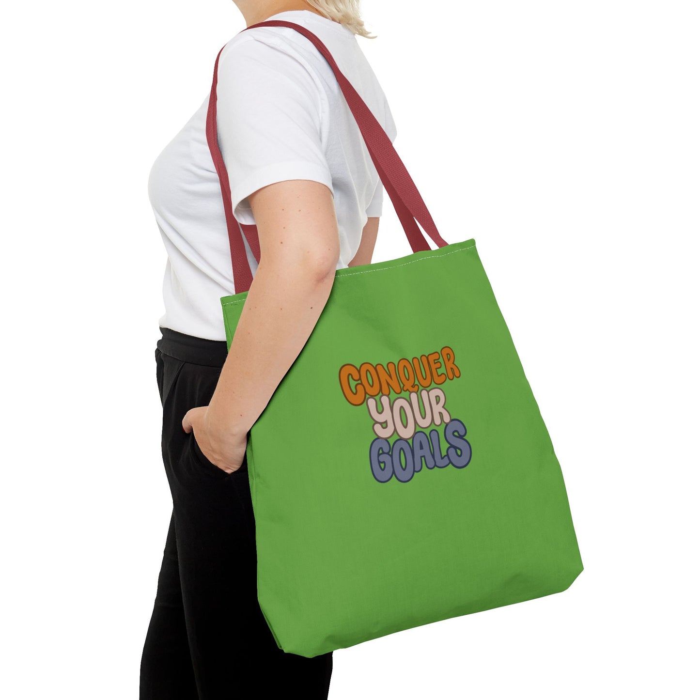 Conquer Your Goals Tote Bag (AOP)
