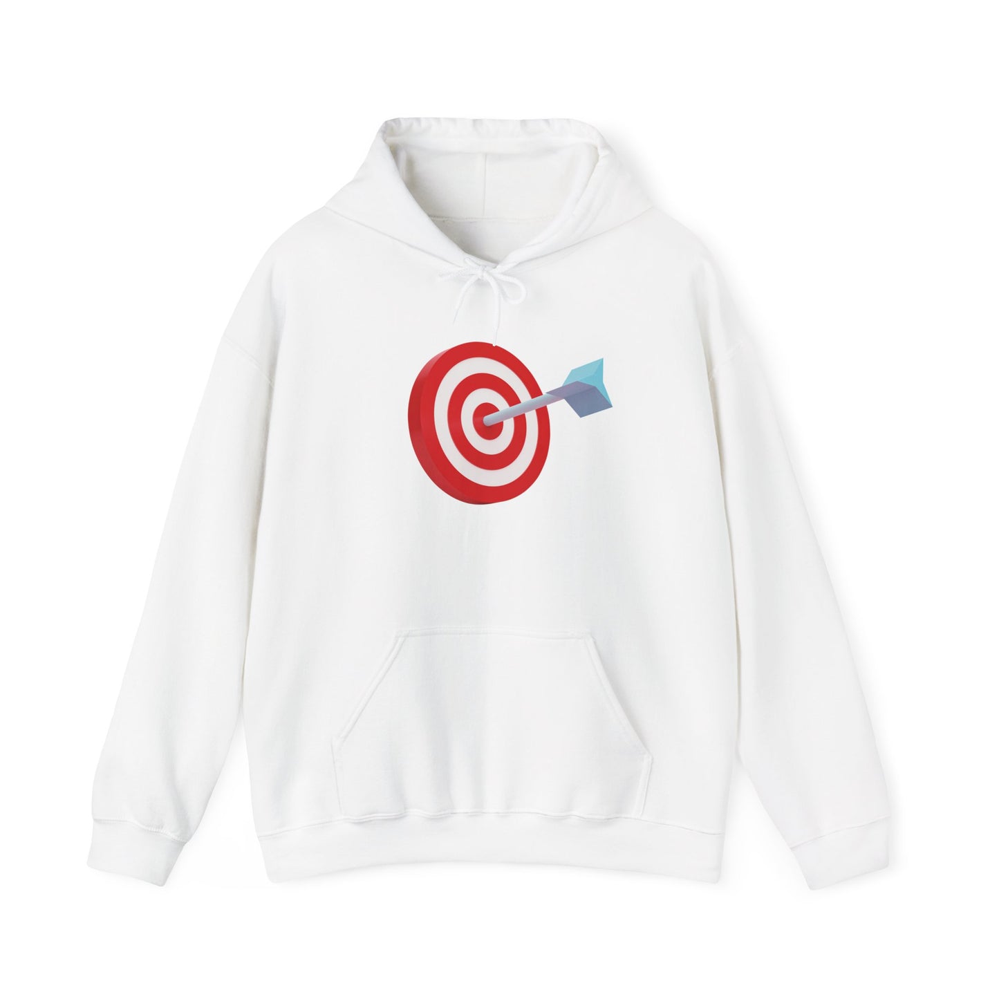 3d Render Arroe Hit The Center Of Target Or Goal Of Success Unisex Heavy Blend™ Hooded Sweatshirt