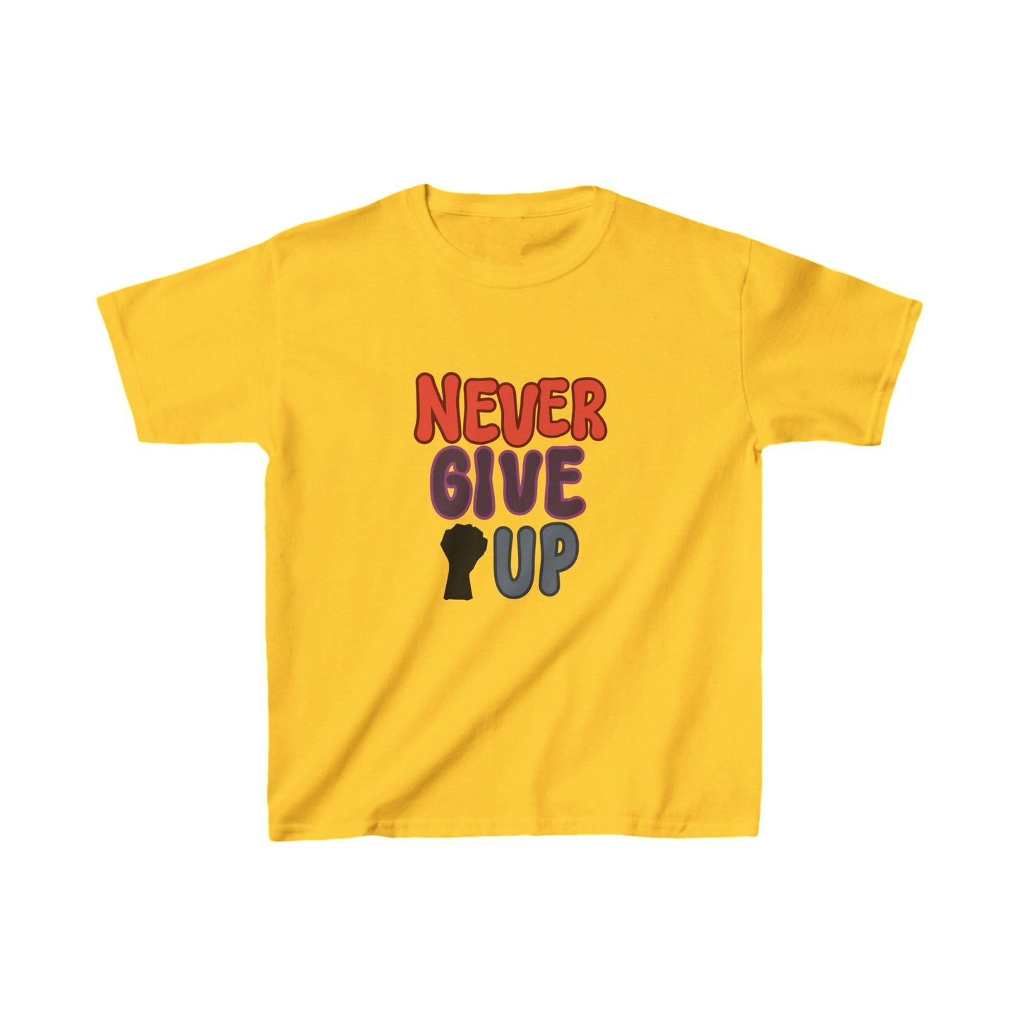 Never Give Up Kids Heavy Cotton™ Tee