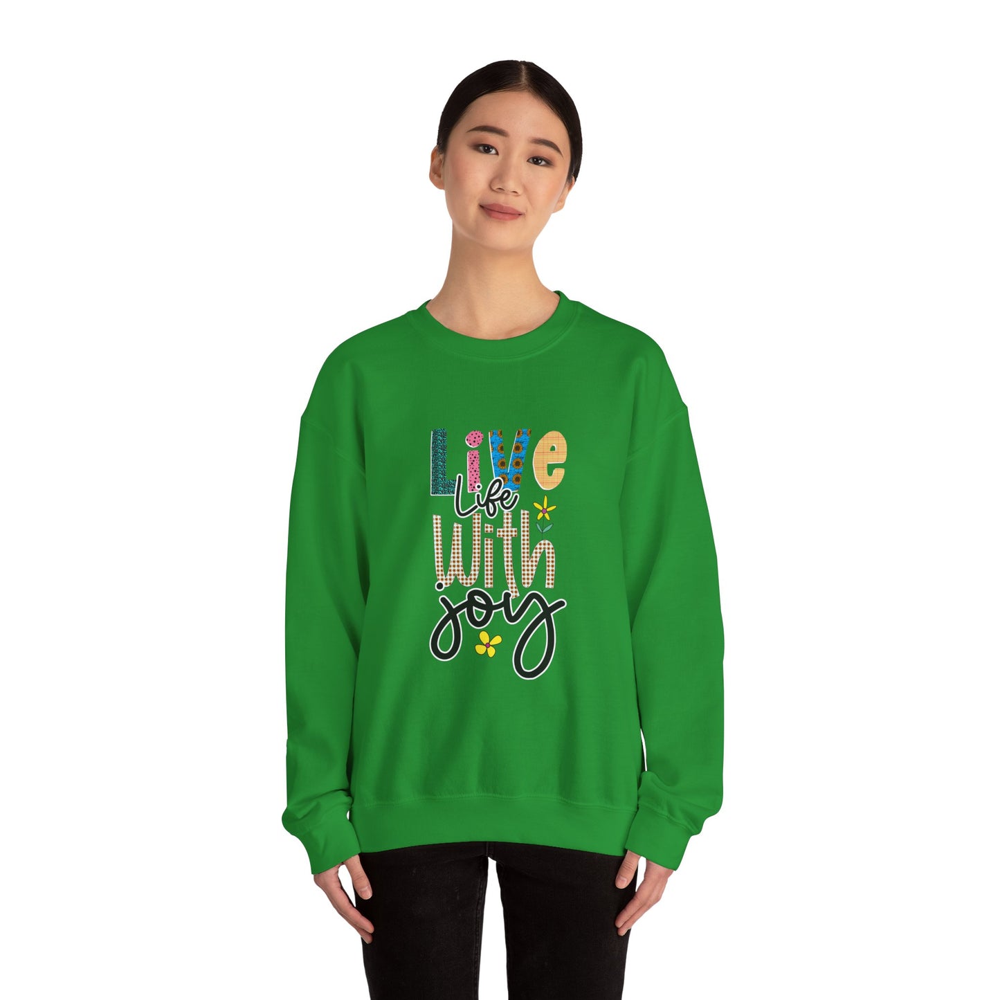 Live Life With Joy Unisex Heavy Blend™ Crewneck Sweatshirt