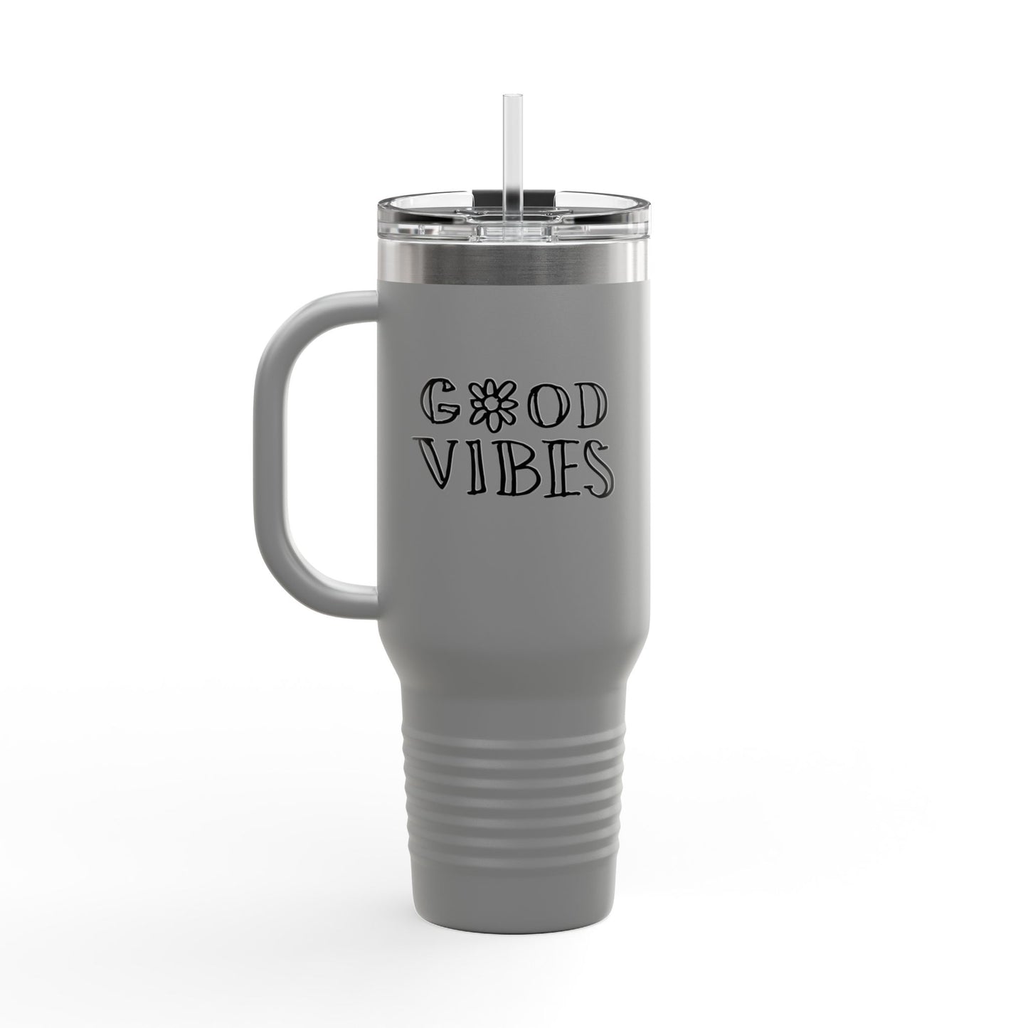 Good Vibes Insulated Travel Mug, 40oz