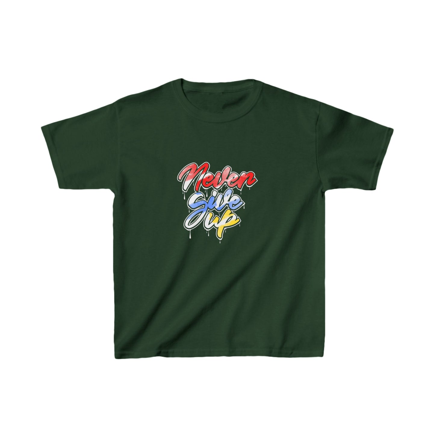 Never Give Up Kids Heavy Cotton™ Tee
