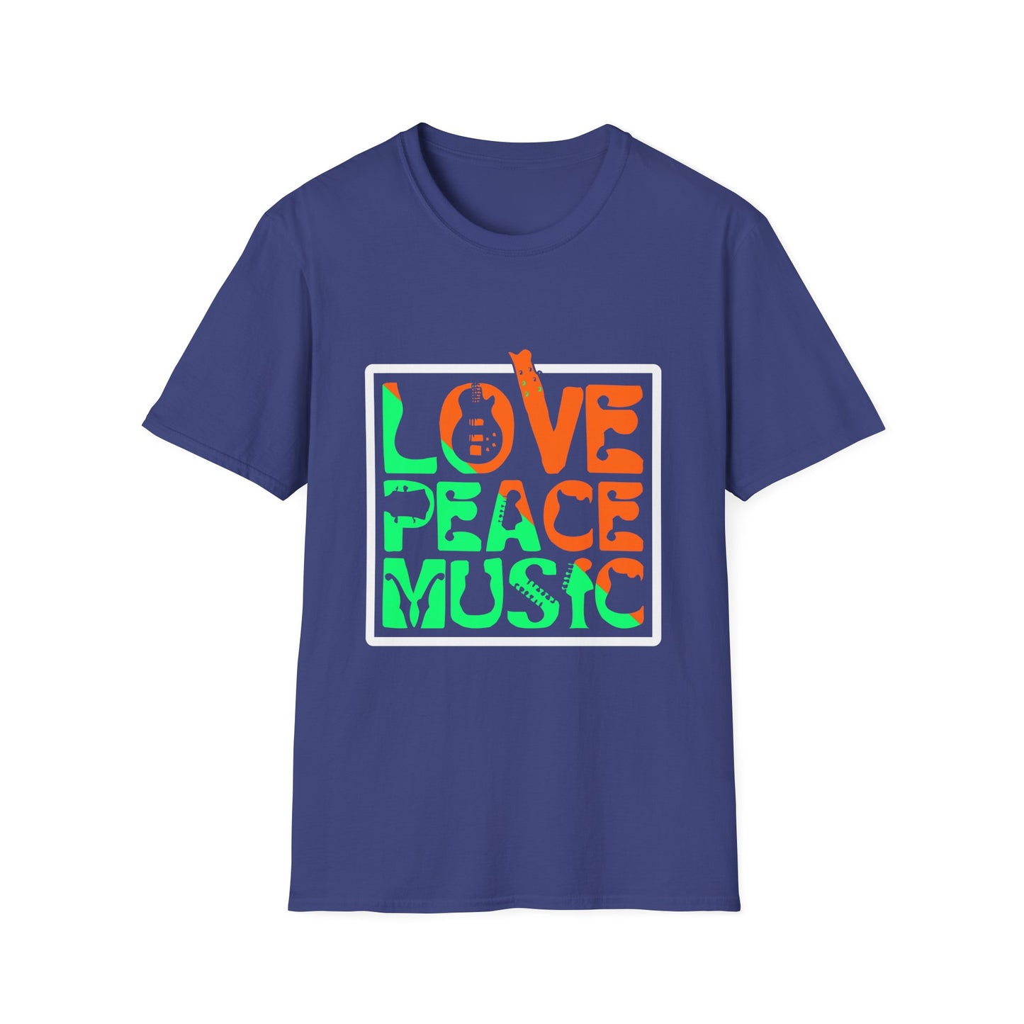 Love Peace Music Unisex Softstyle T-Shirt